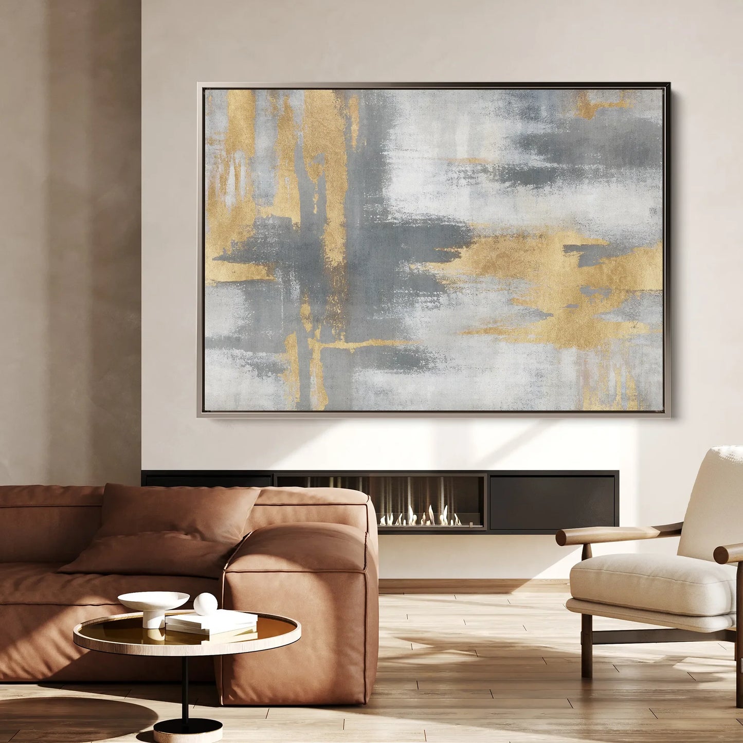 Abstract Canvas Wall Art WAD003-A 90 x 60 cm / Stretched on hidden frame