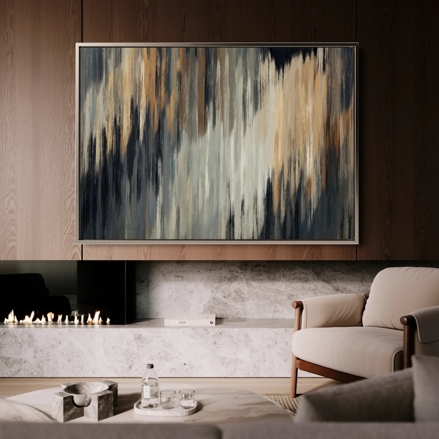 Abstract Canvas Wall Art WAD006-A 90 x 60 cm / Stretched on hidden frame