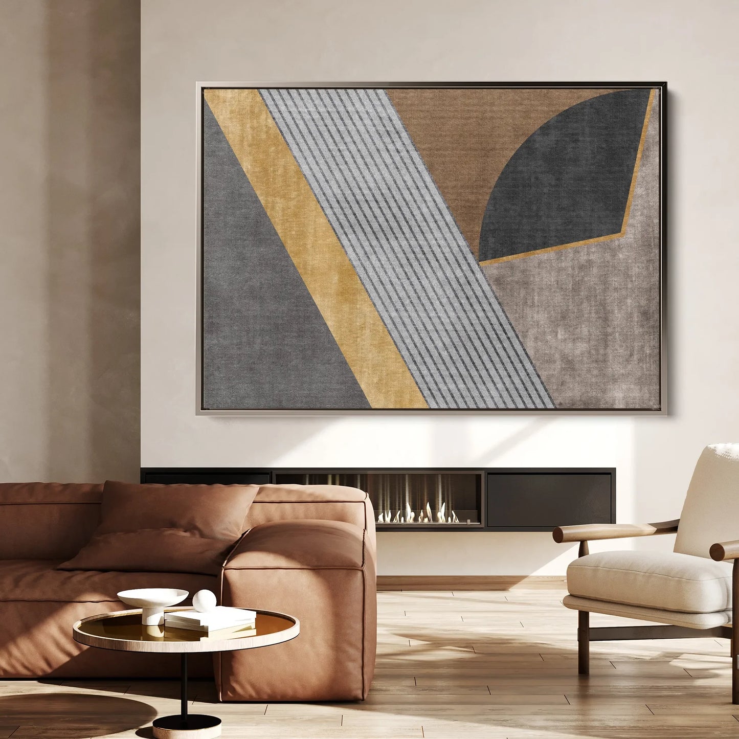 Abstract Canvas Wall Art WAD008-A 90 x 60 cm / Stretched on hidden frame