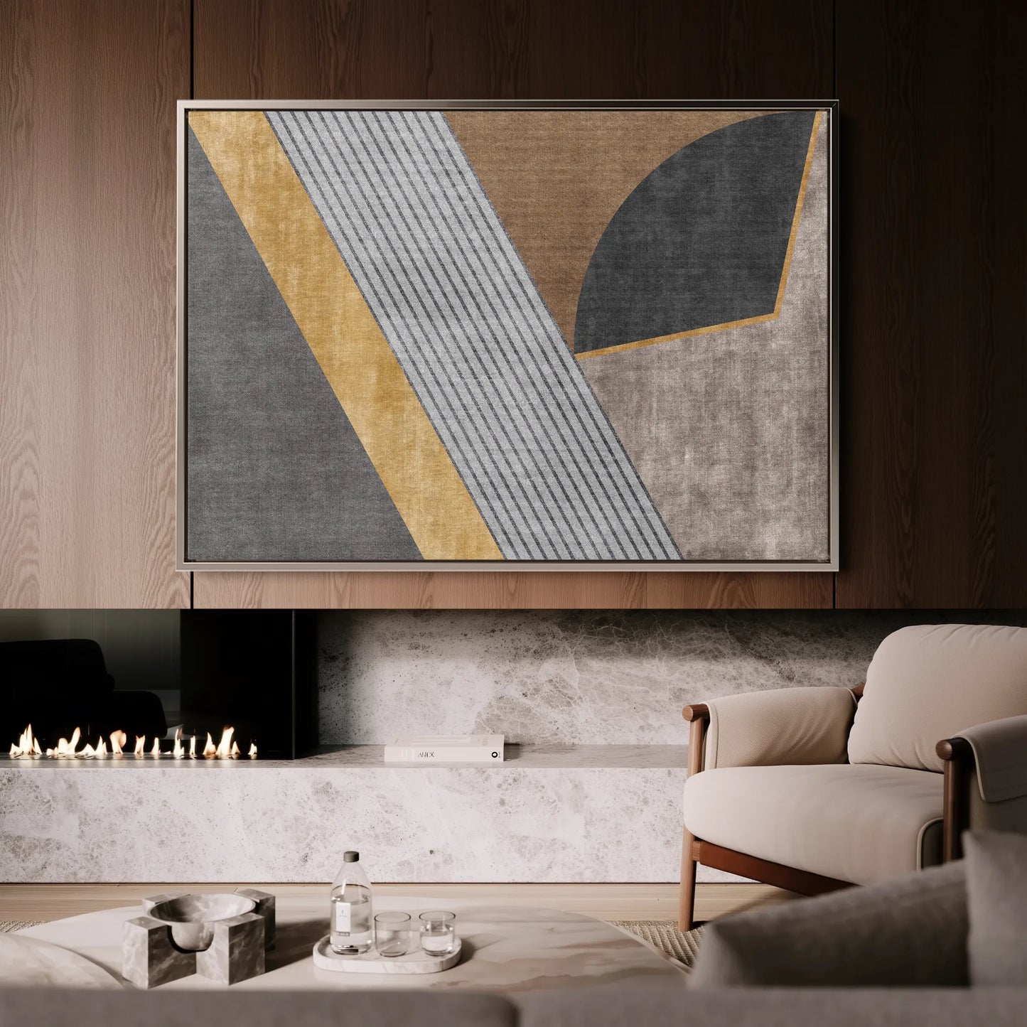 Abstract Canvas Wall Art WAD008-A 90 x 60 cm / Stretched on hidden frame