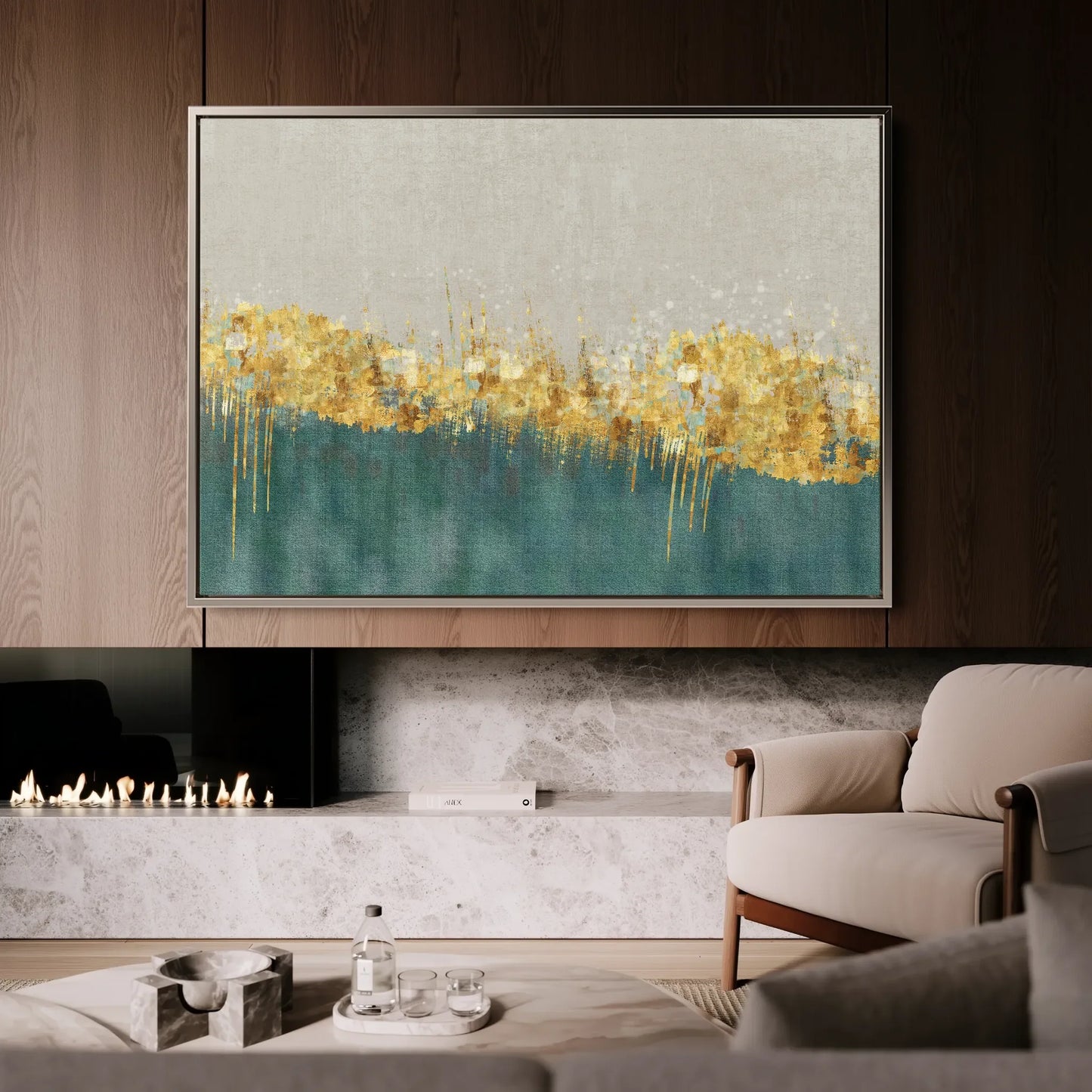 Abstract Canvas Wall Art WAD001-A 90 x 60 cm / Stretched on hidden frame