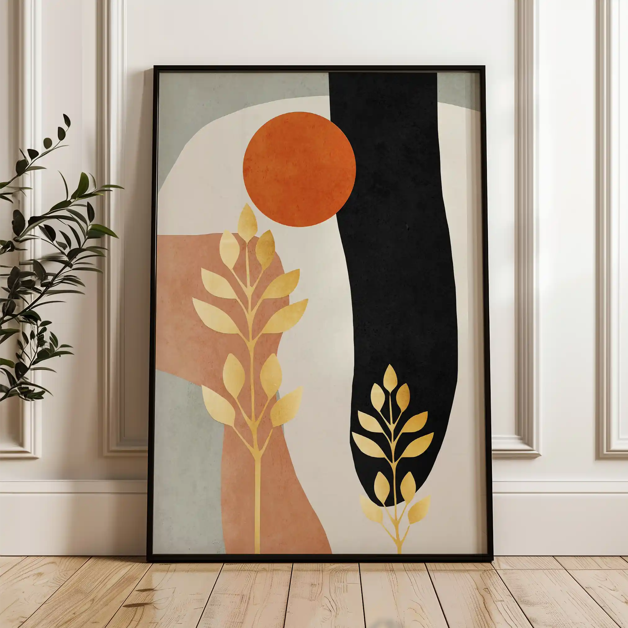 Boho 001 Canvas Art 60 x 40 cm / Black