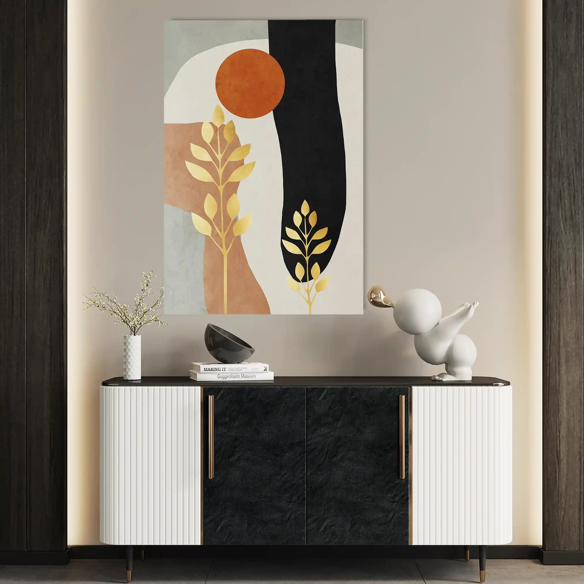 Boho 001 Canvas Art 60 x 40 cm / Black