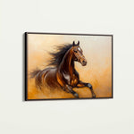 Horses 001 Canvas Art 60 x 40 cm / Black