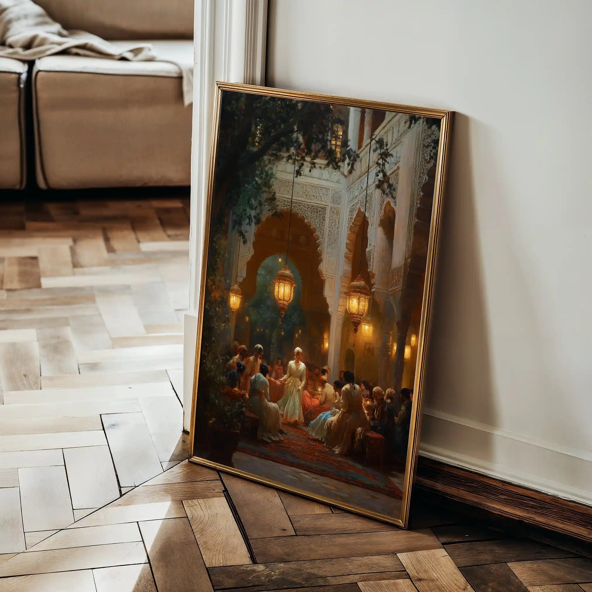 Orientalist 001 Canvas Art 60 x 40 cm / Black