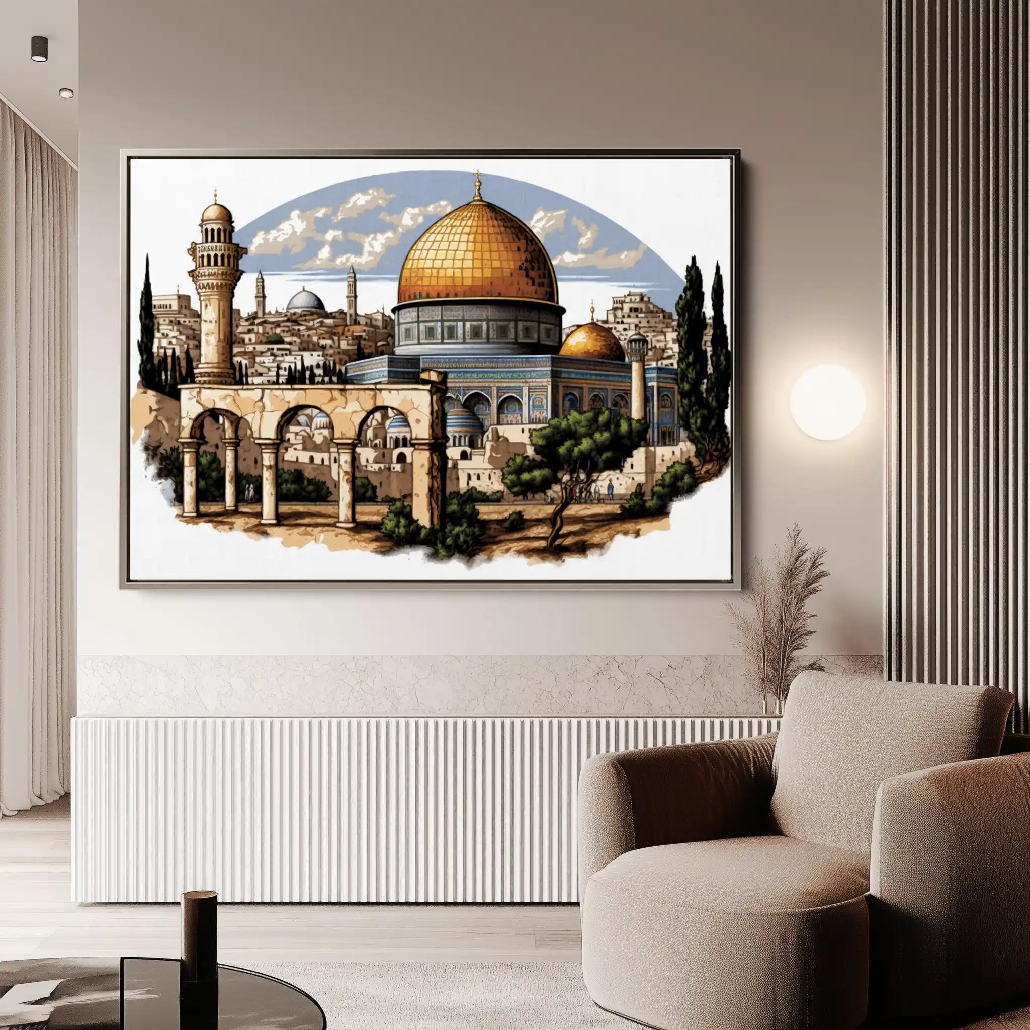 Palestine 001 Canvas Art 60 x 40 cm / Black