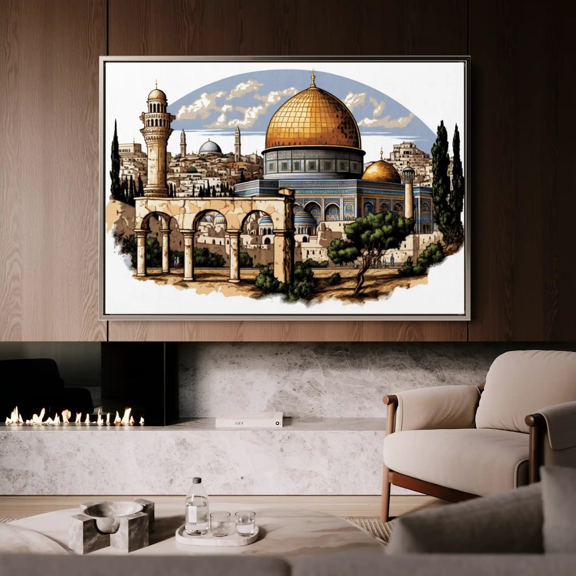 Palestine 001 Canvas Art 60 x 40 cm / Black