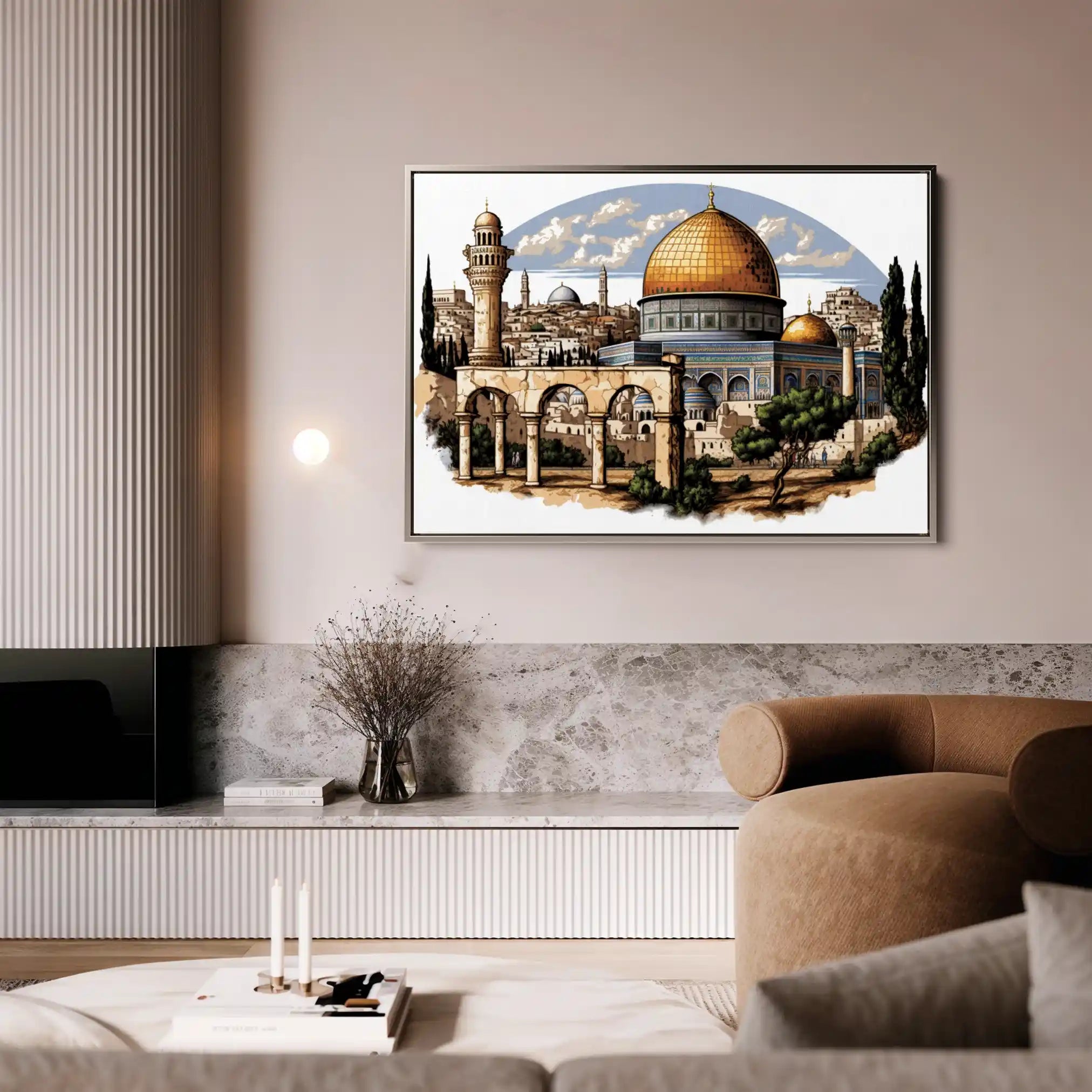 Palestine 001 Canvas Art 60 x 40 cm / Black