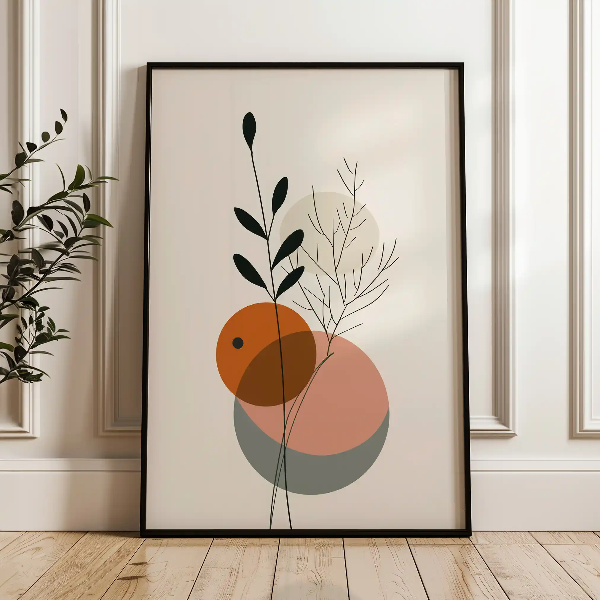 Boho 002 Canvas Art 60 x 40 cm / Black