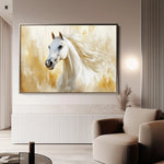 Horses 002 Canvas Art 60 x 40 cm / Black