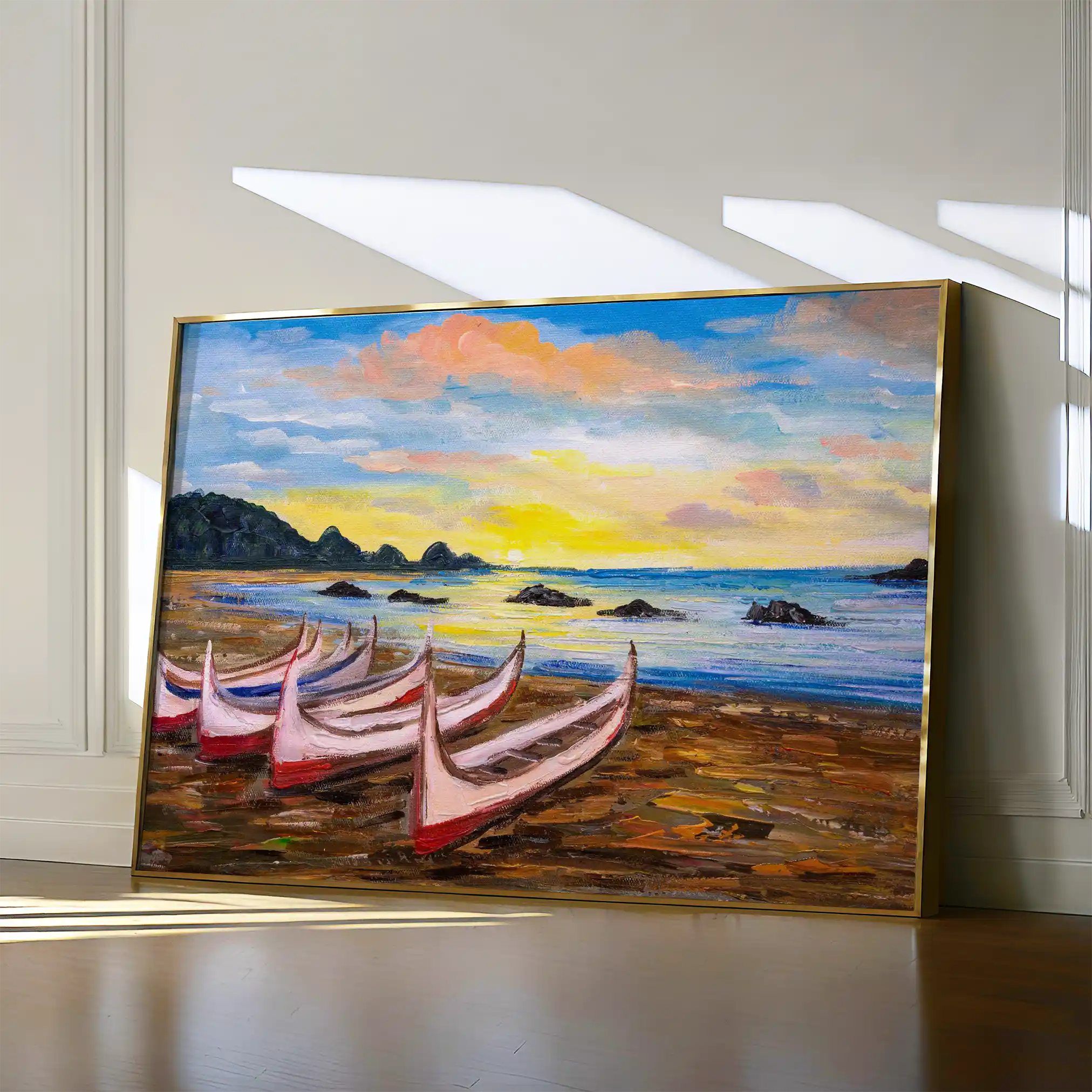 Landscape 002 Canvas Art 60 x 40 cm / Black