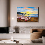 Landscape 002 Canvas Art 60 x 40 cm / Black