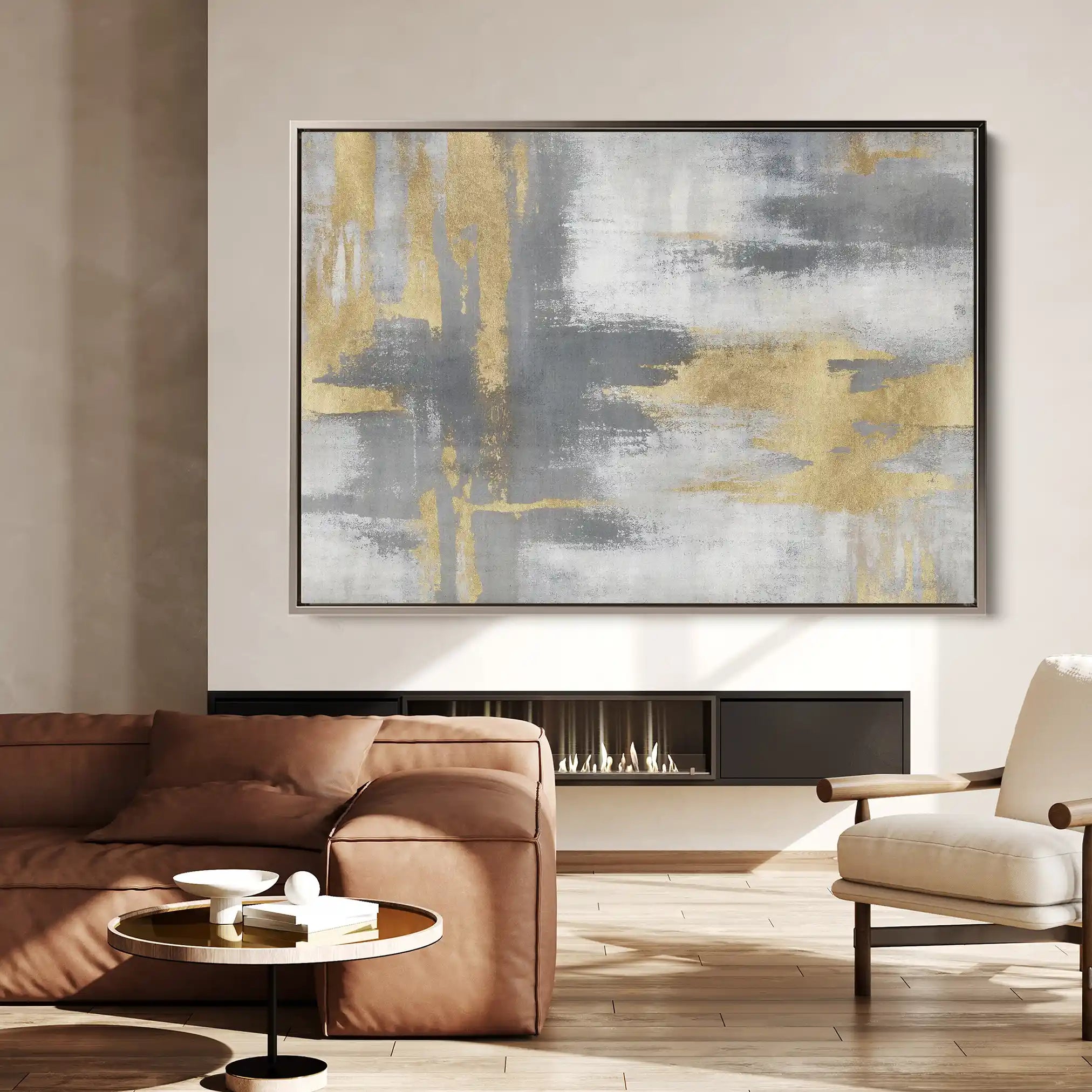 Abstract 003 Canvas Art 60 x 40 cm / Black