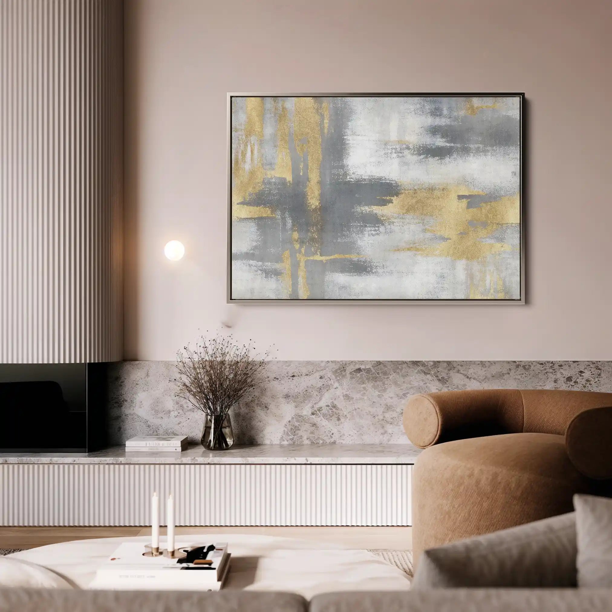 Abstract 003 Canvas Art 60 x 40 cm / Black