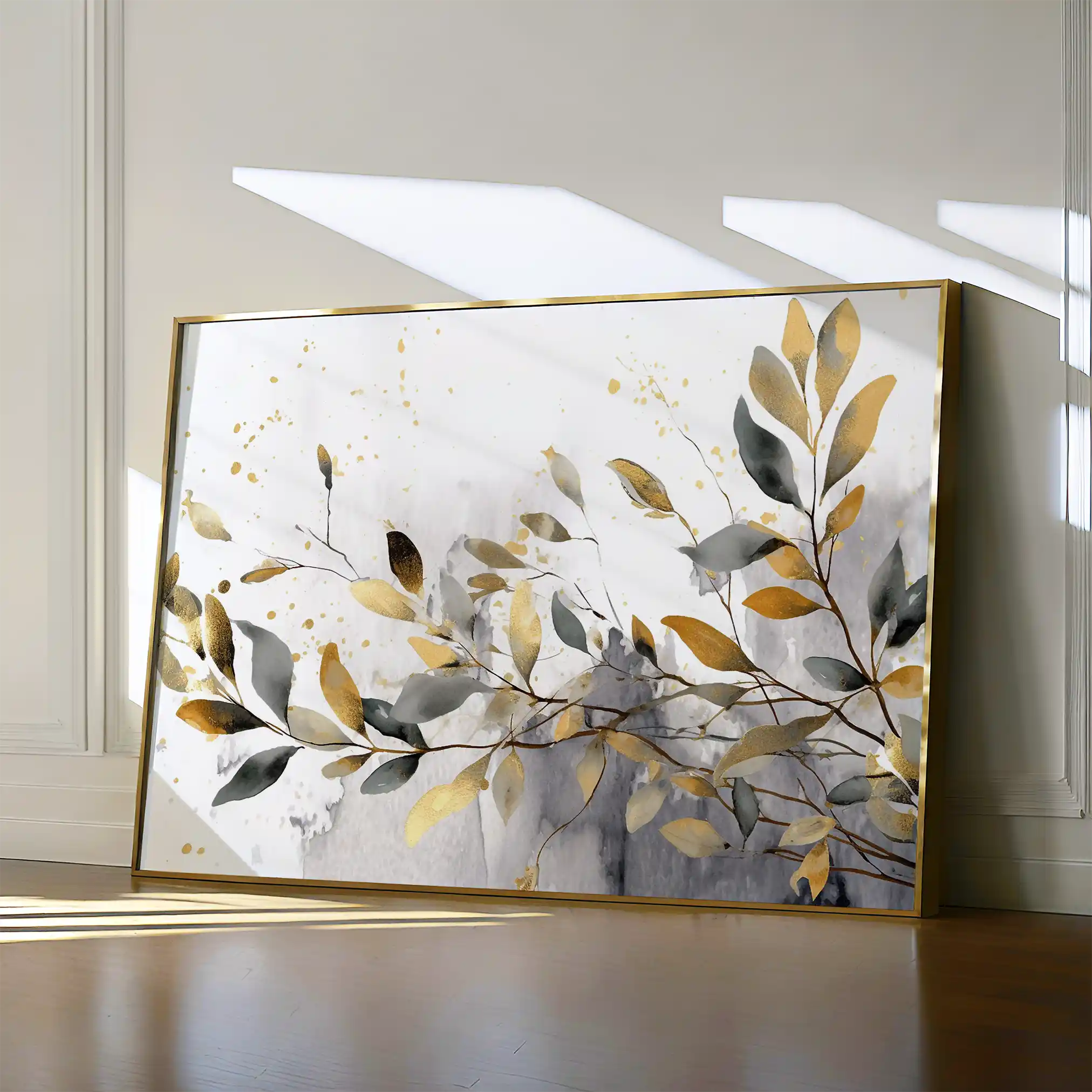 Floral 003 Canvas Art 60 x 40 cm / Black