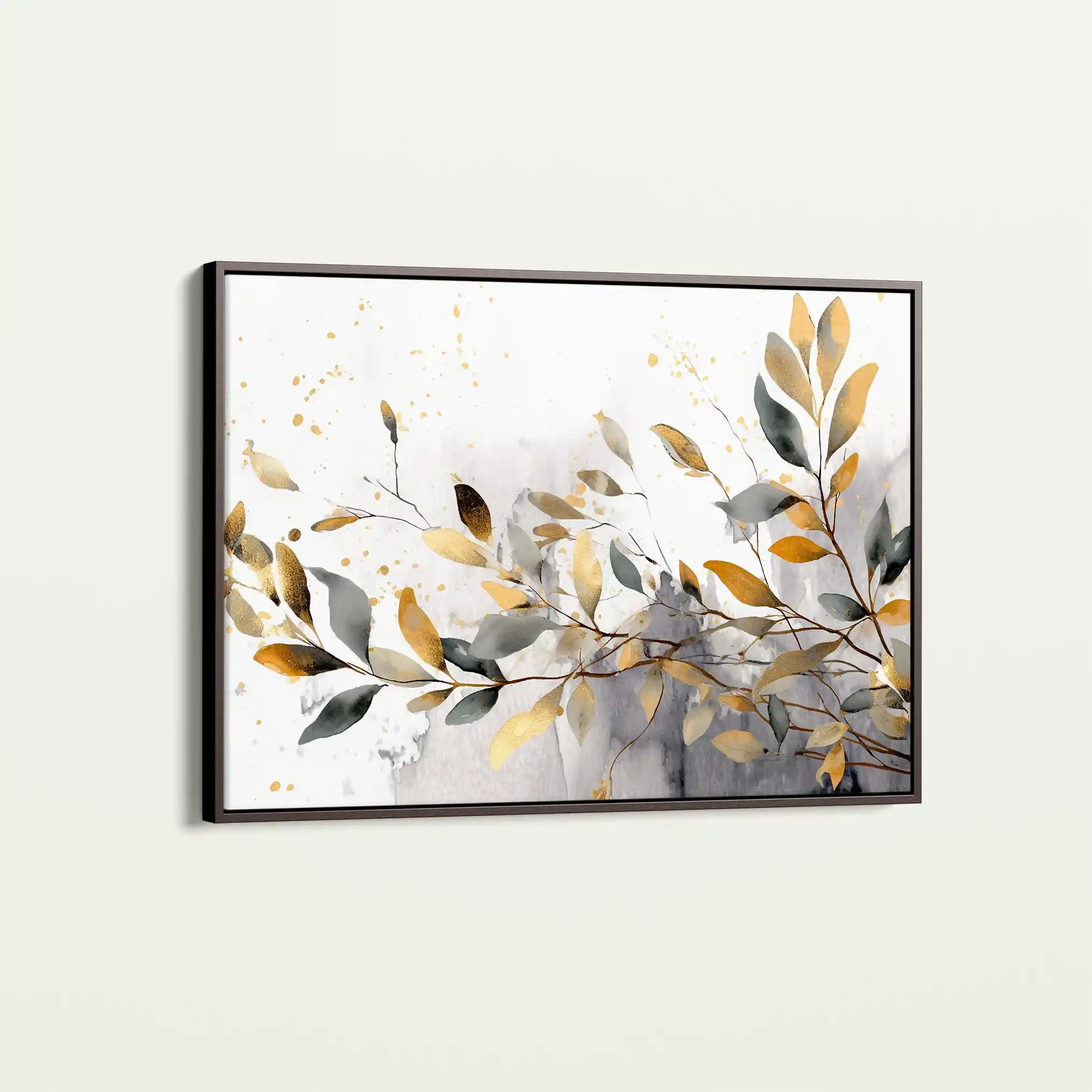 Floral 003 Canvas Art 60 x 40 cm / Black