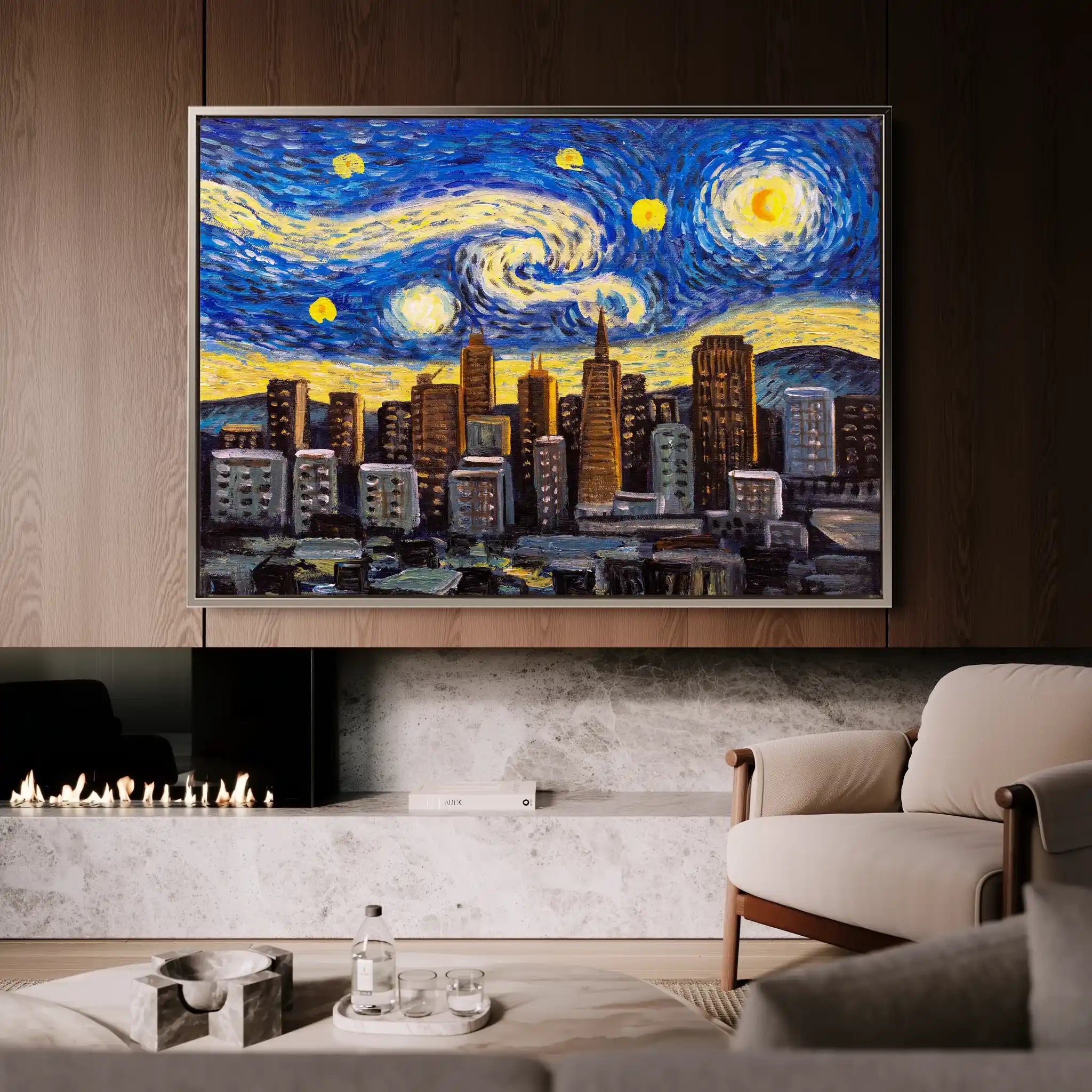 Landscape 003 Canvas Art 60 x 40 cm / Black