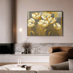 Floral 004 Canvas Art 60 x 40 cm / Black