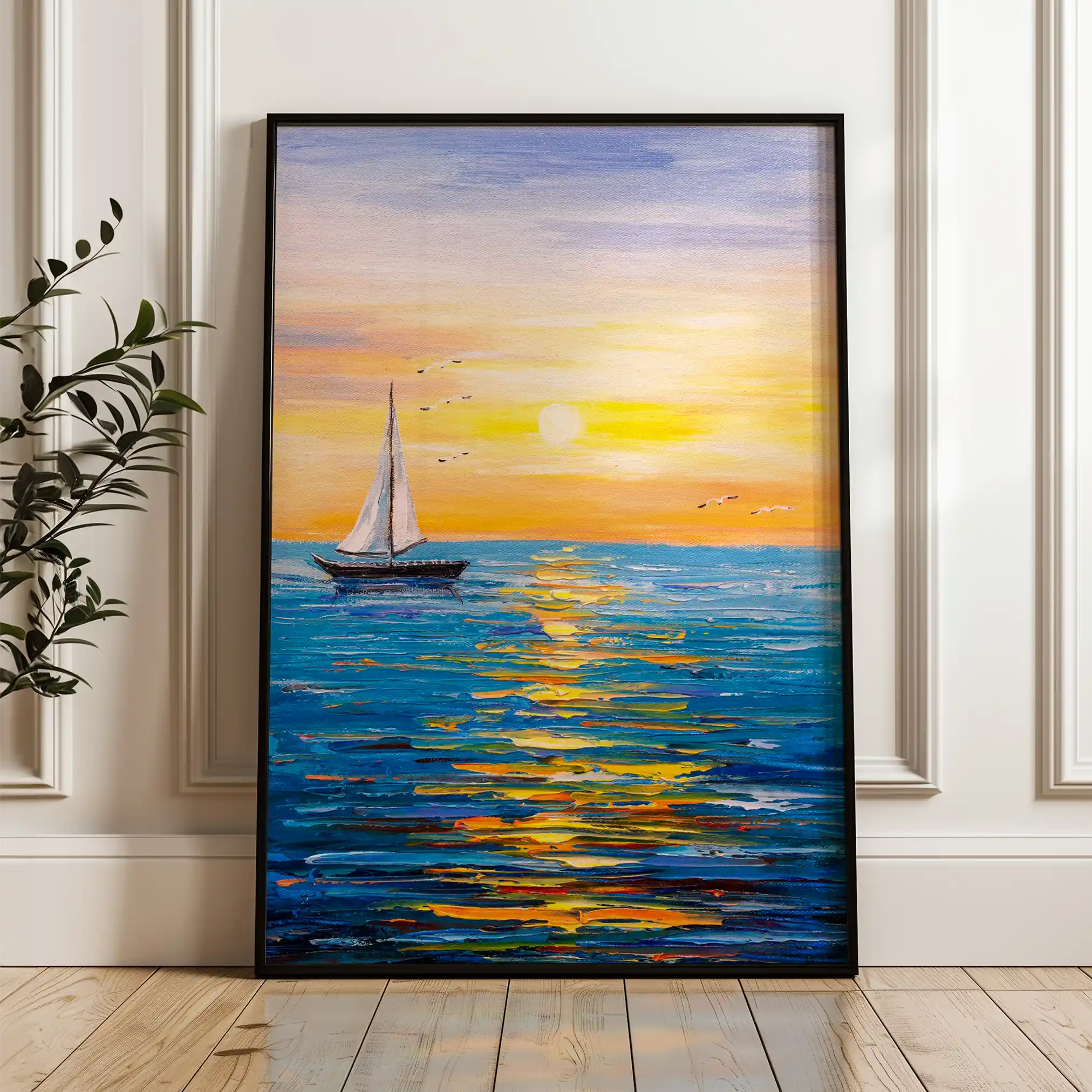 Landscape 004 Canvas Art 60 x 40 cm / Black