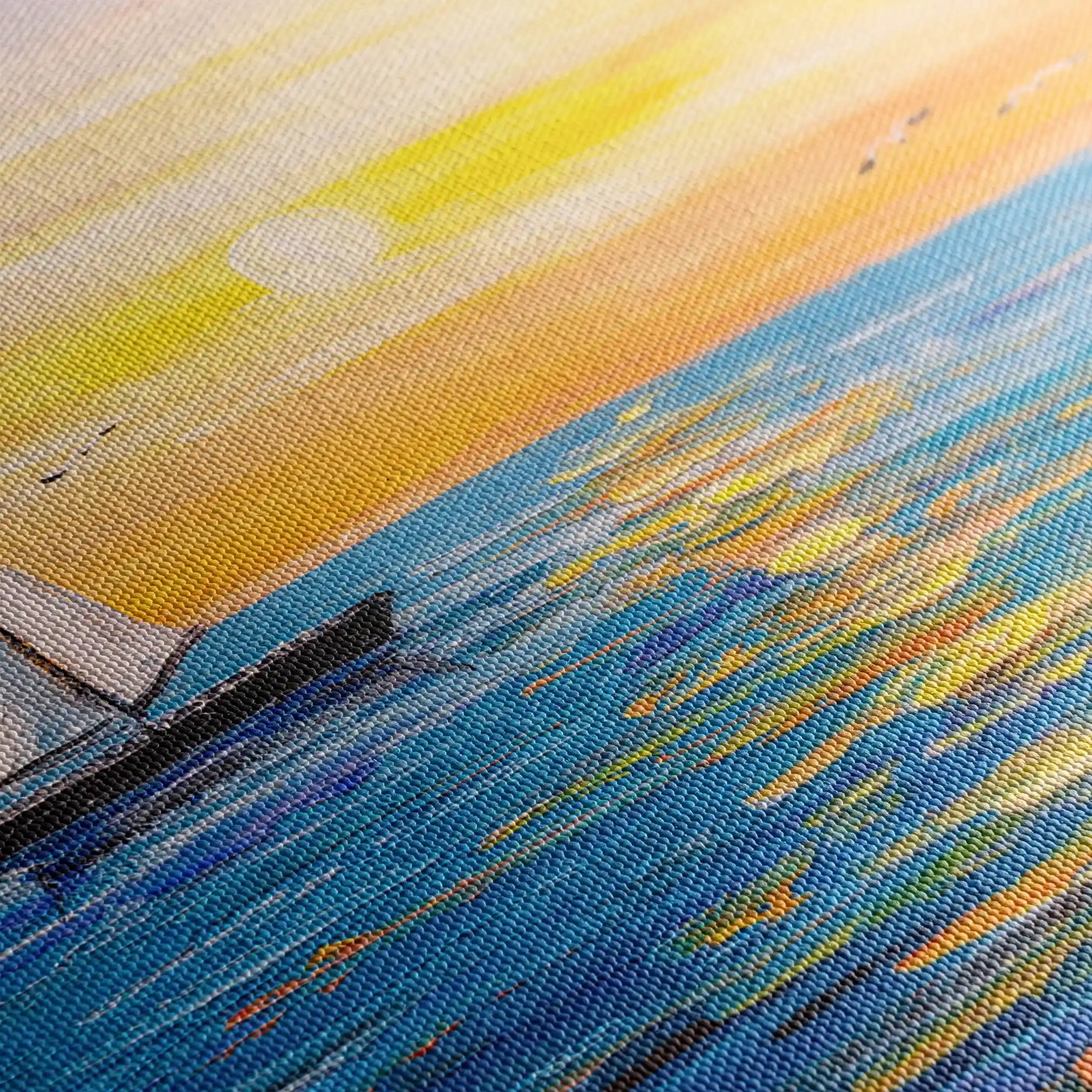 Landscape 004 Canvas Art 60 x 40 cm / Black