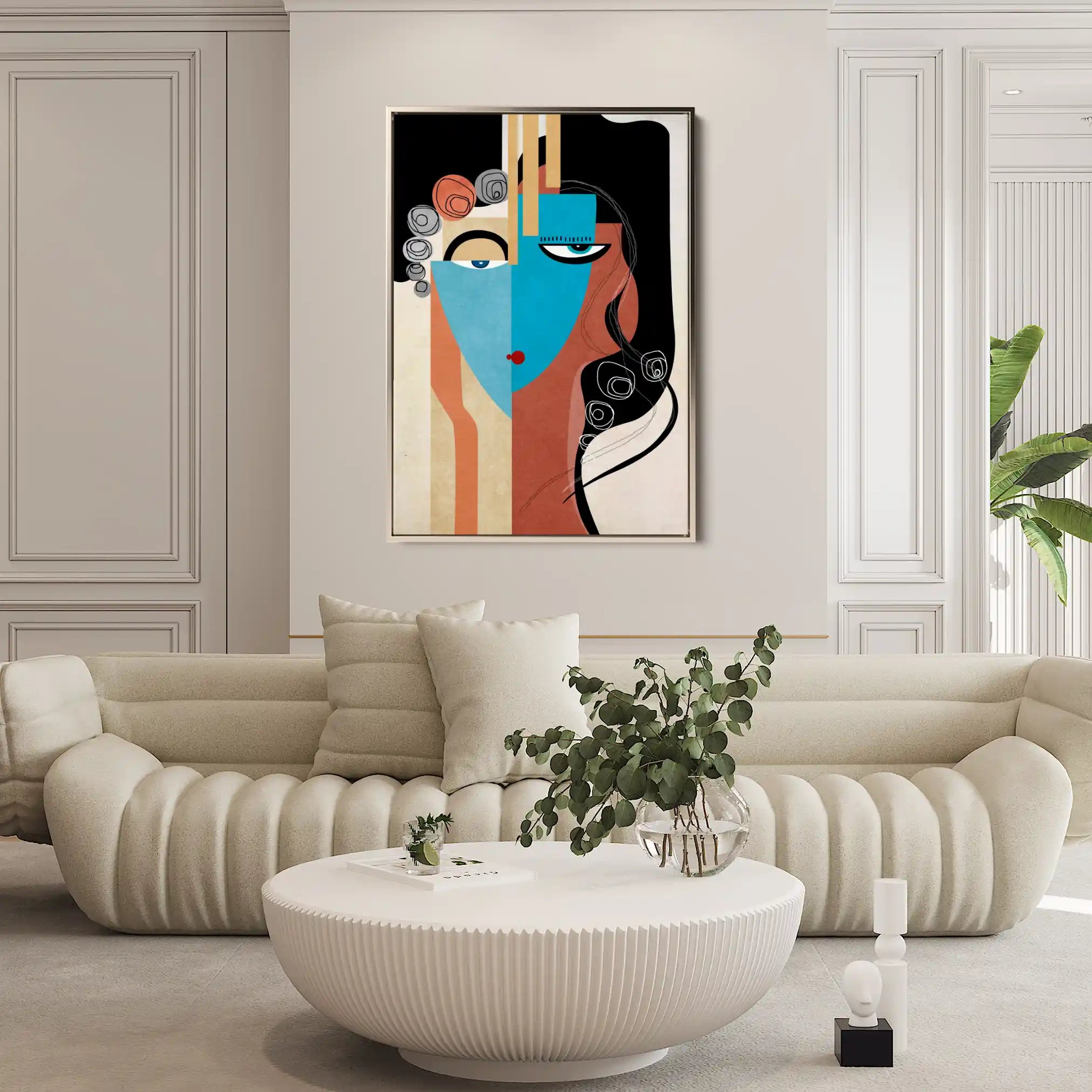 Portrait 004 Canvas Art 60 x 40 cm / Black