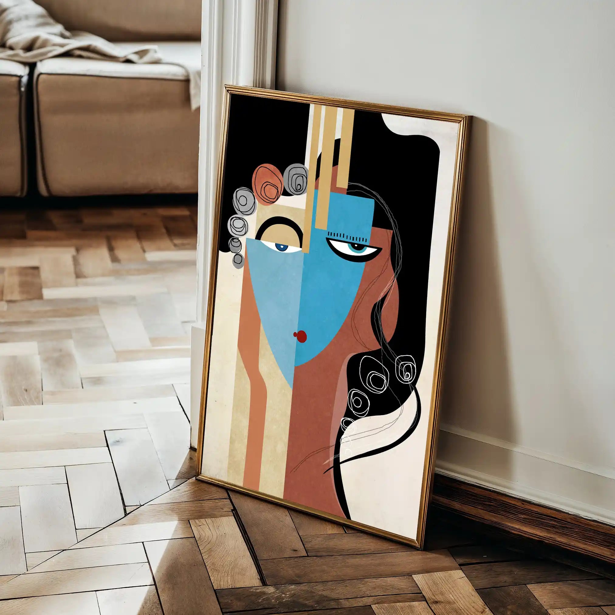 Portrait 004 Canvas Art 60 x 40 cm / Black