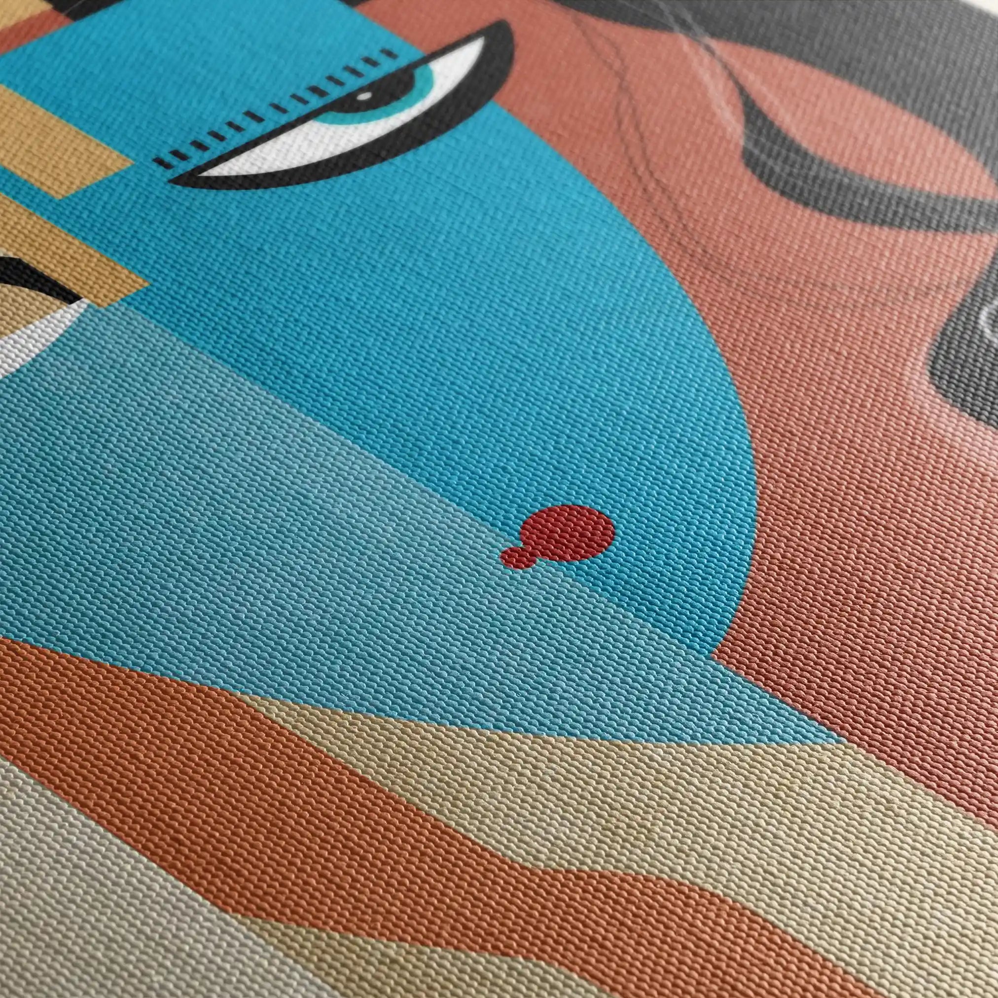 Portrait 004 Canvas Art 60 x 40 cm / Black