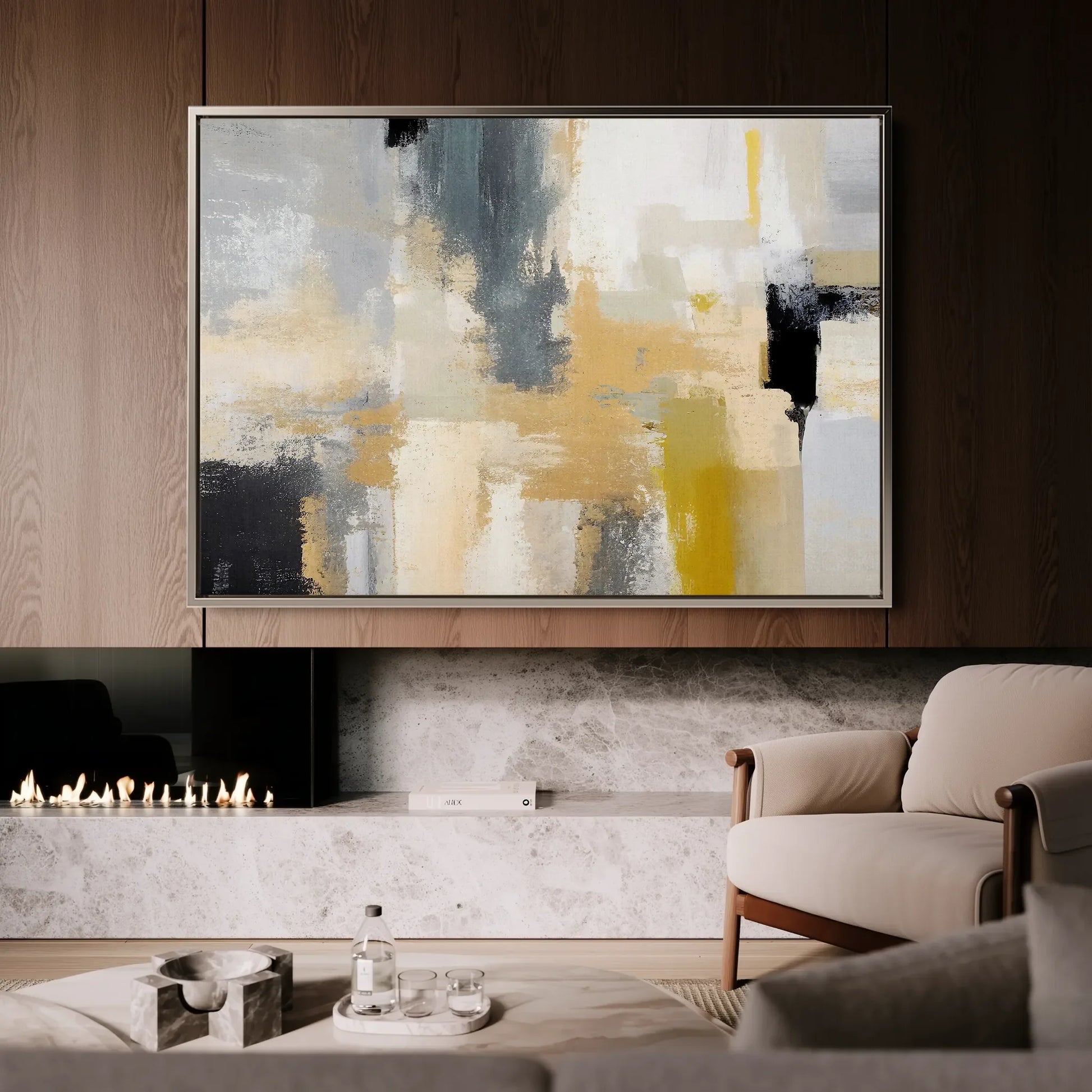 Abstract Canvas Wall Art WAD005-A 90 x 60 cm / Stretched on hidden frame
