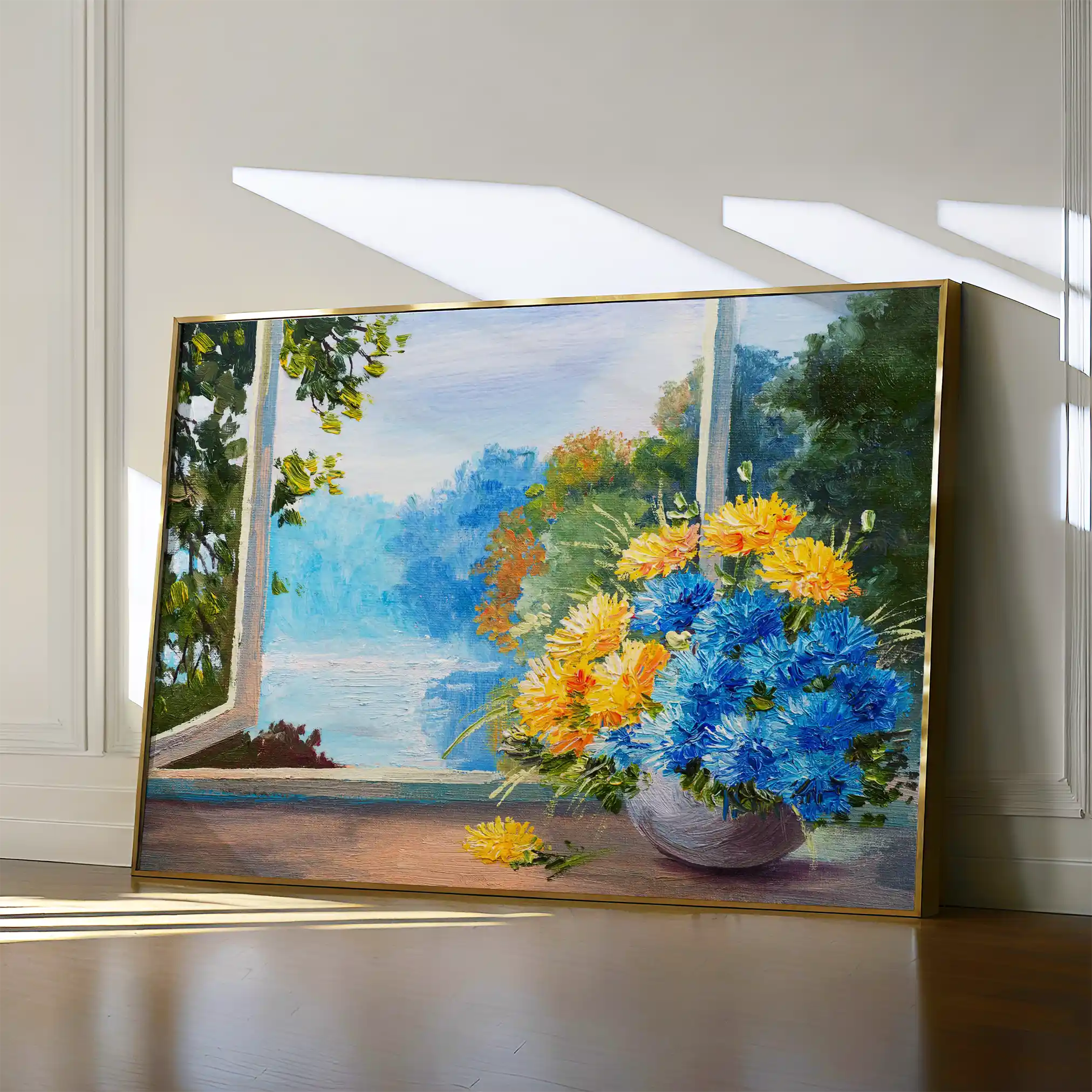 Floral 005 Canvas Art 60 x 40 cm / Black