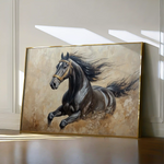 Horses 005 Canvas Art 60 x 40 cm / Black