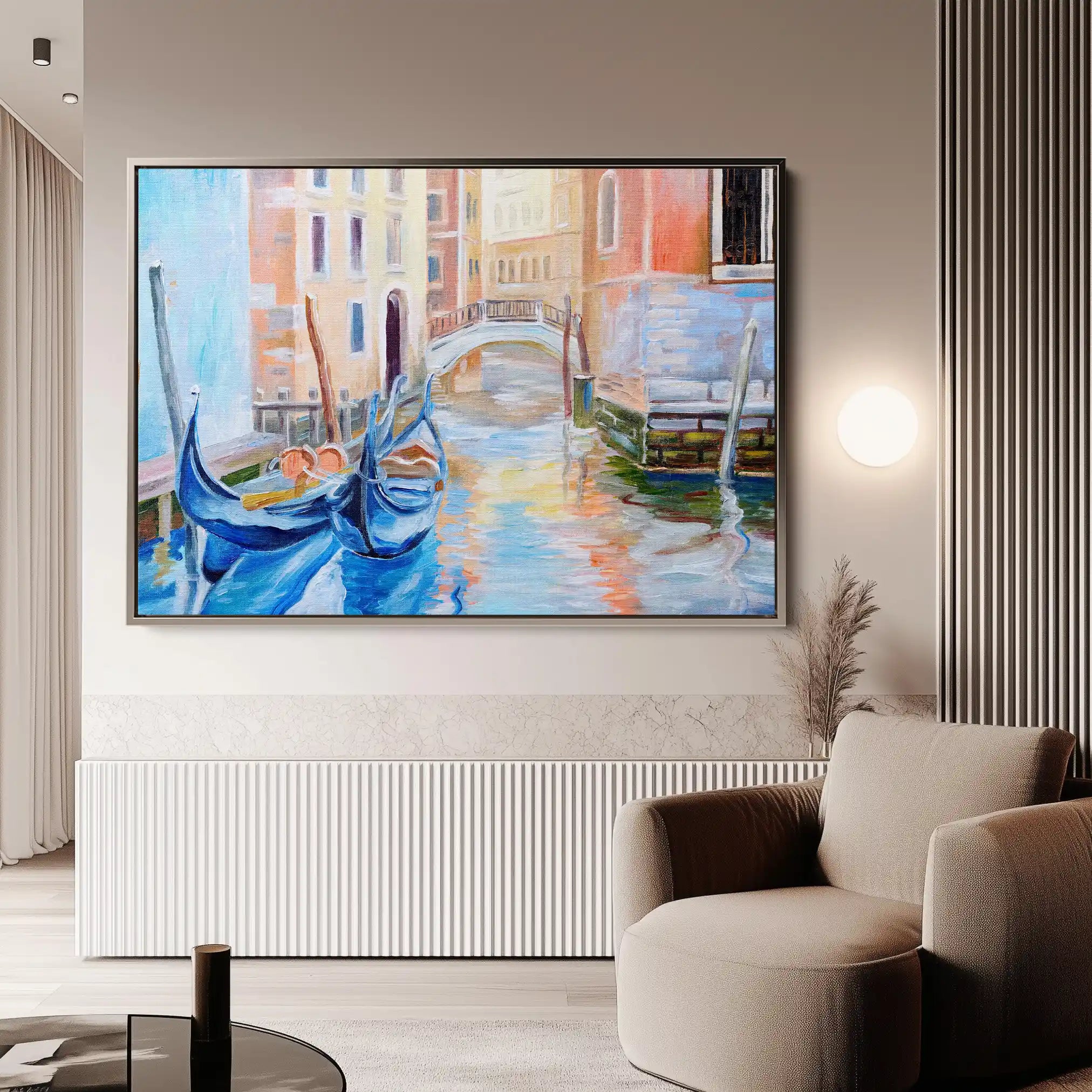 Landscape 005 Canvas Art 60 x 40 cm / Black