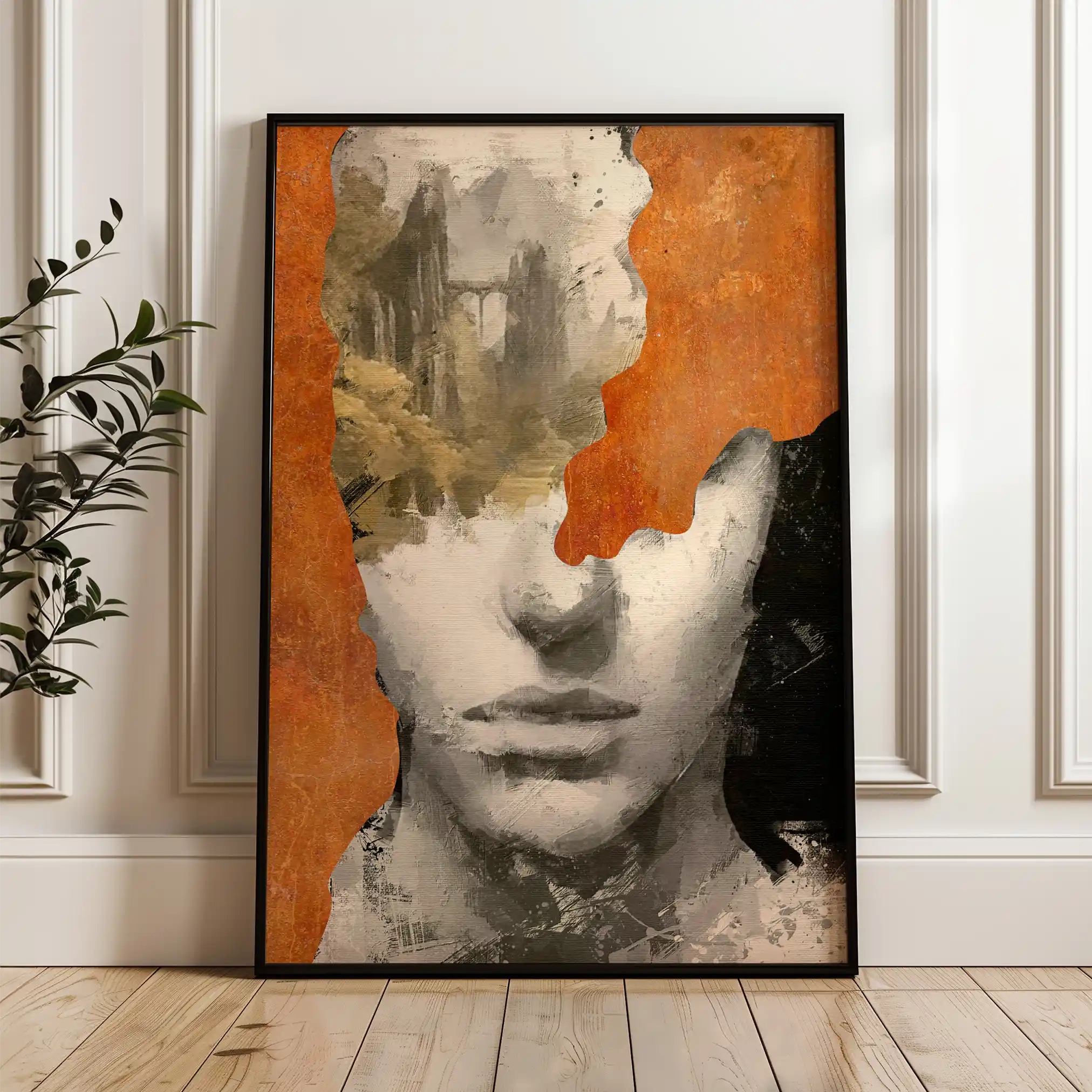 Portrait 005 Canvas Art 60 x 40 cm / Black