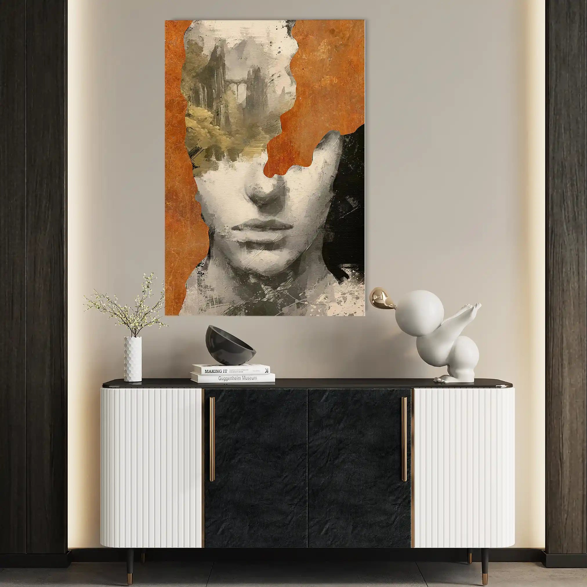 Portrait 005 Canvas Art 60 x 40 cm / Black