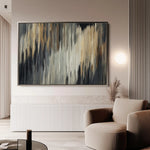 Abstract 006 Canvas Art 60 x 40 cm / Black