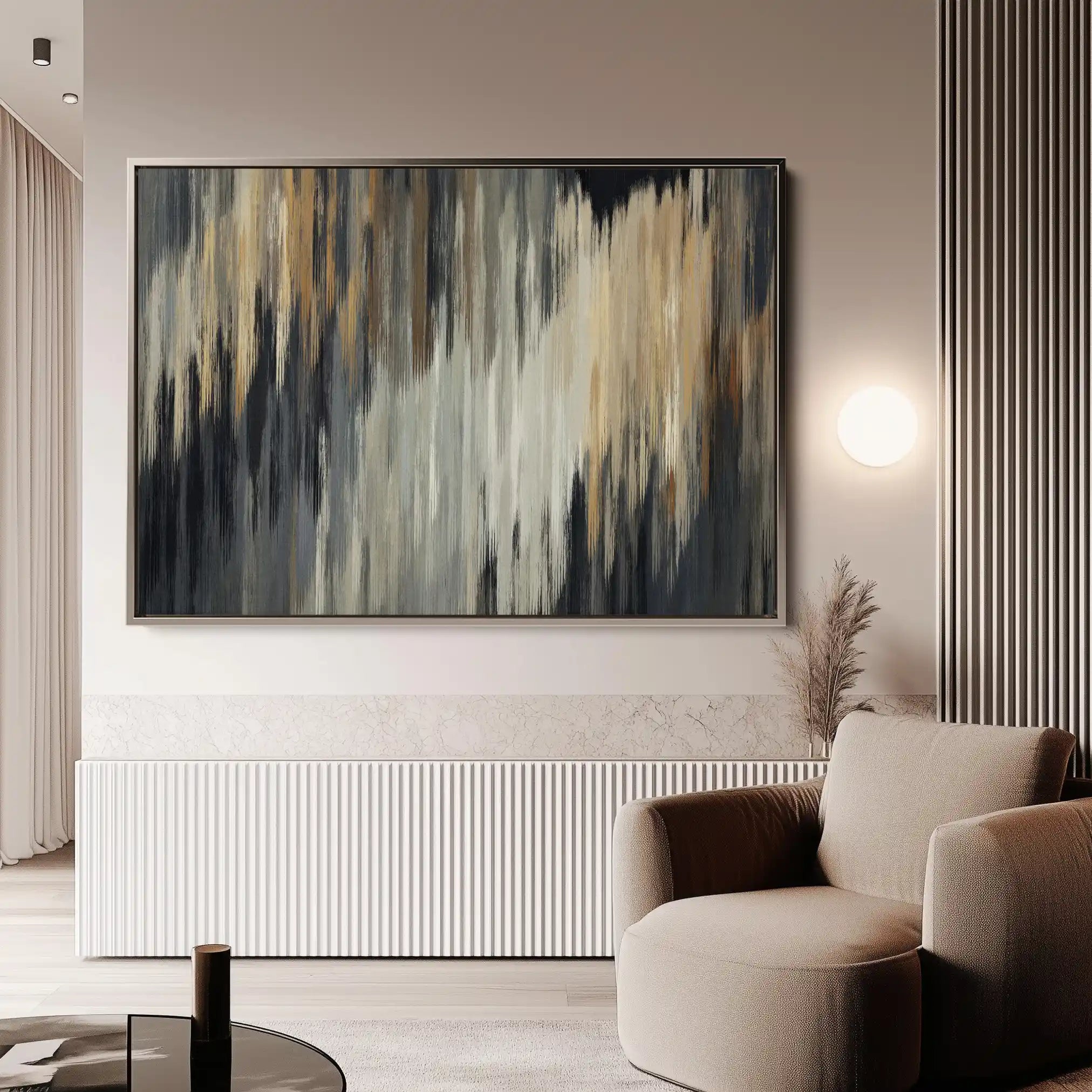 Abstract 006 Canvas Art 60 x 40 cm / Black