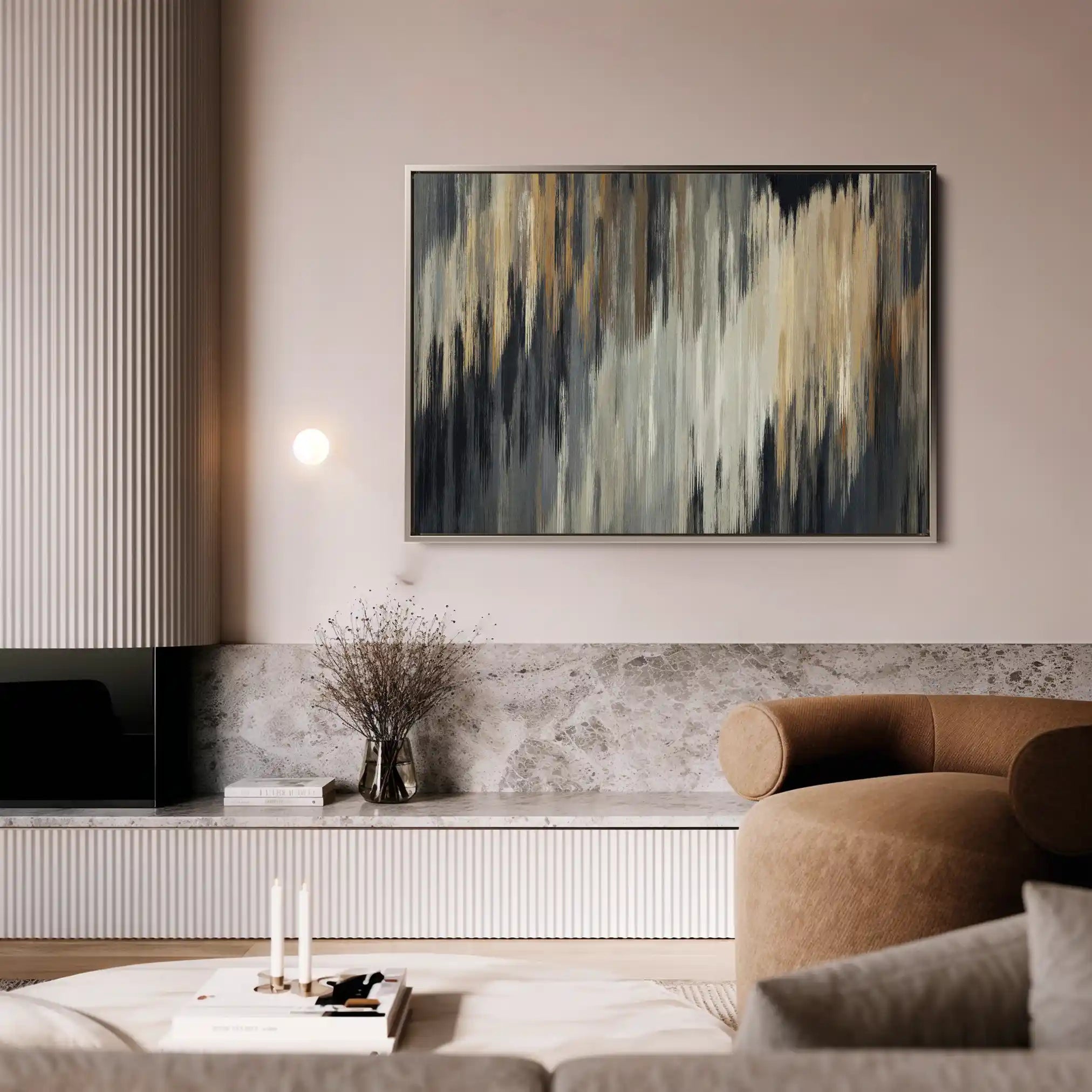 Abstract 006 Canvas Art 60 x 40 cm / Black