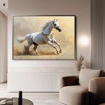 Horses 006 Canvas Art 60 x 40 cm / Black