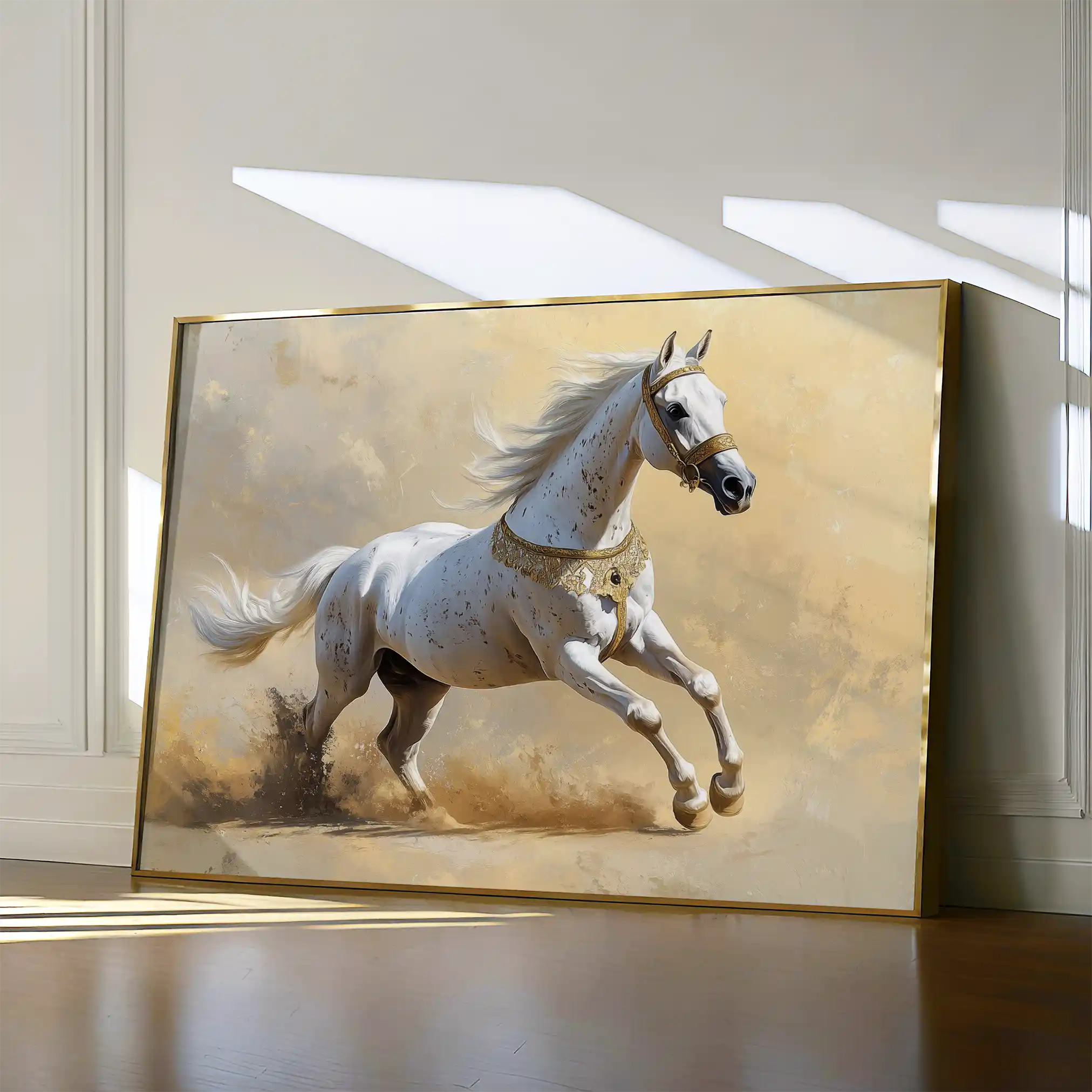 Horses 006 Canvas Art 60 x 40 cm / Black