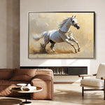 Horses 006 Canvas Art 60 x 40 cm / Black