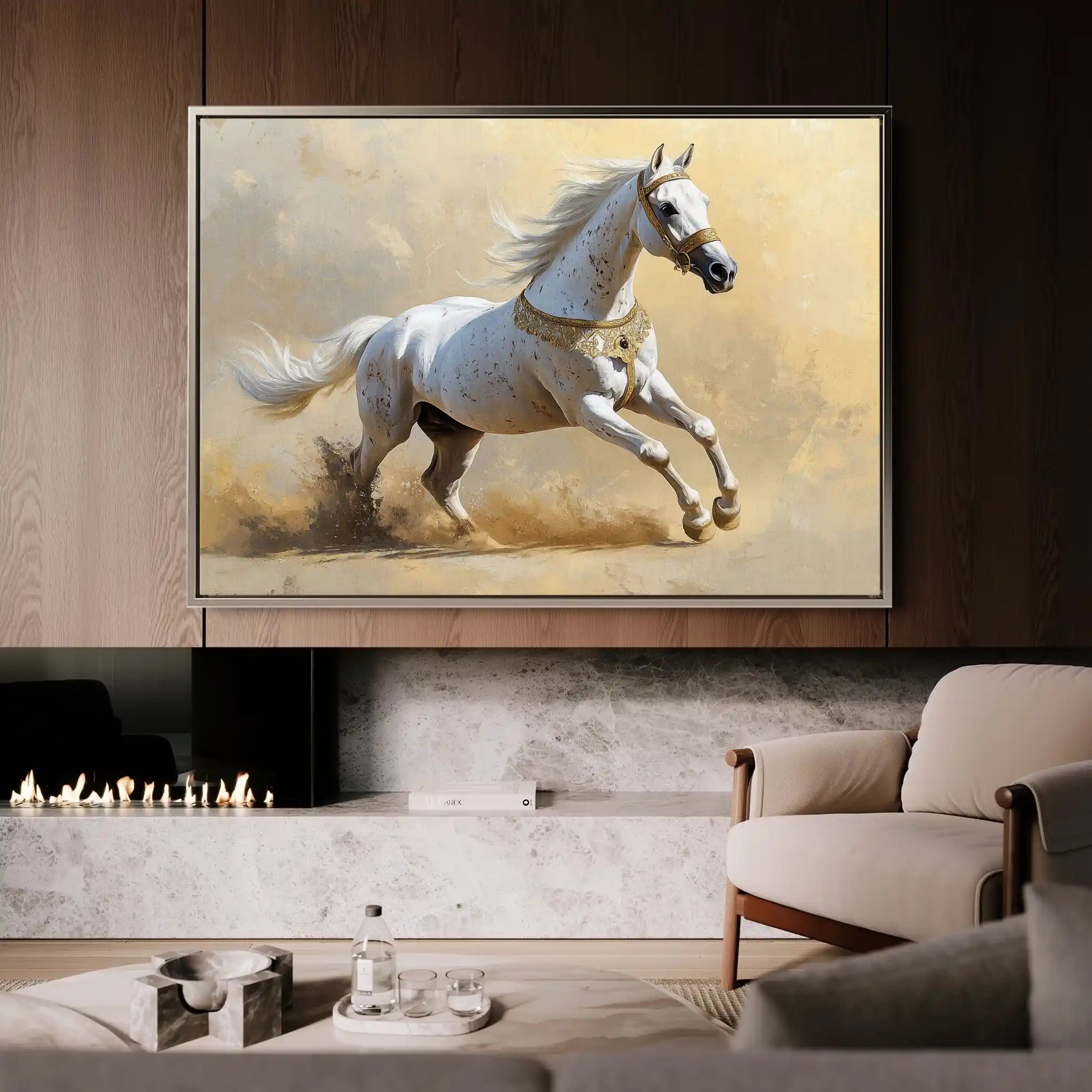 Horses 006 Canvas Art 60 x 40 cm / Black