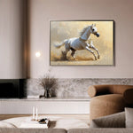 Horses 006 Canvas Art 60 x 40 cm / Black