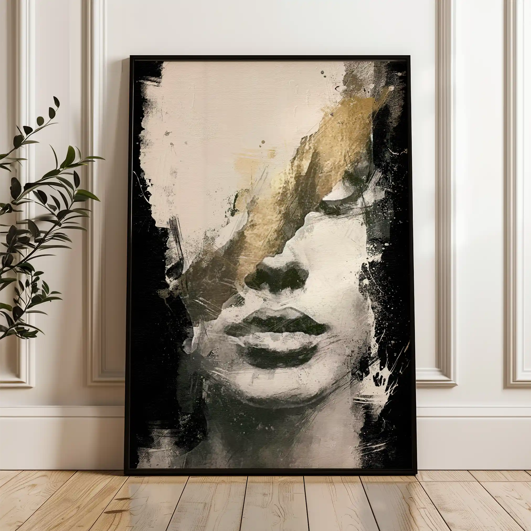 Portrait 006 Canvas Art 60 x 40 cm / Black