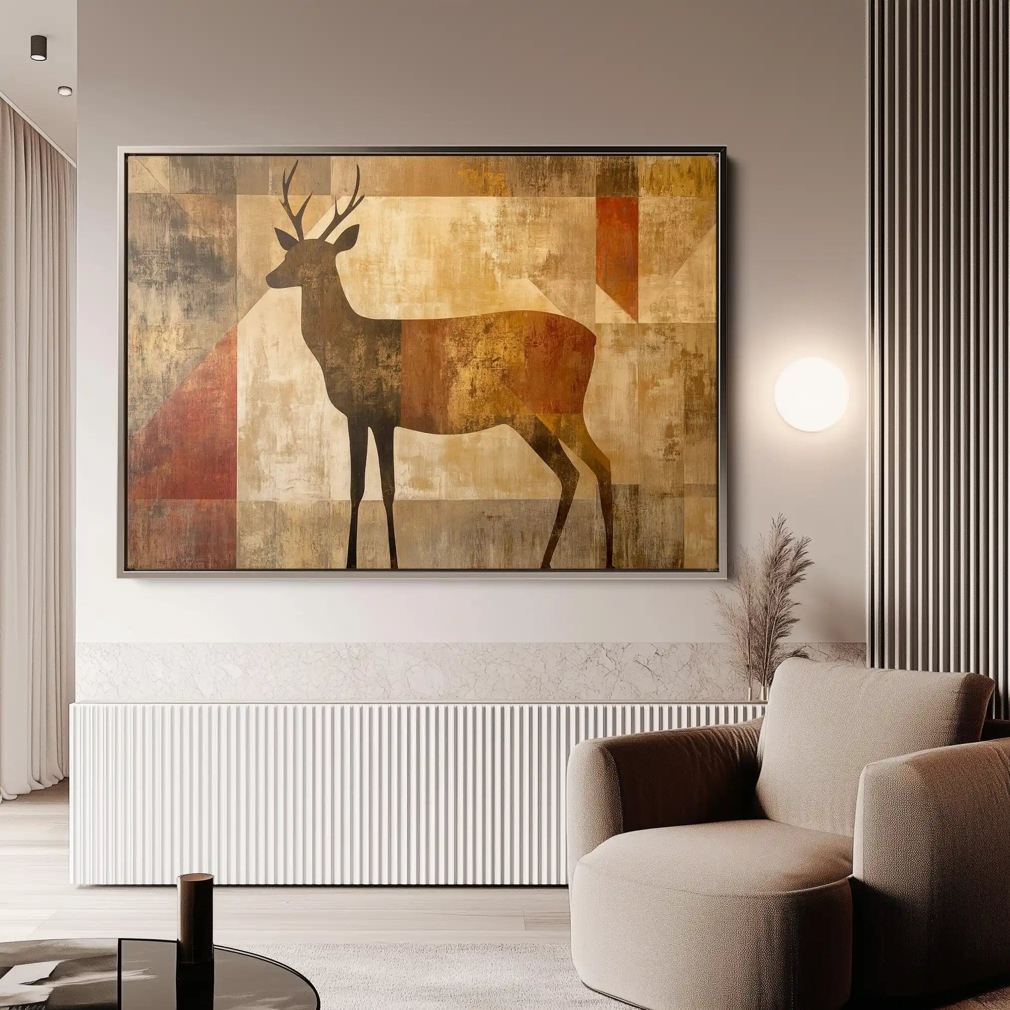 Animals 007 Canvas Art 60 x 40 cm / Black