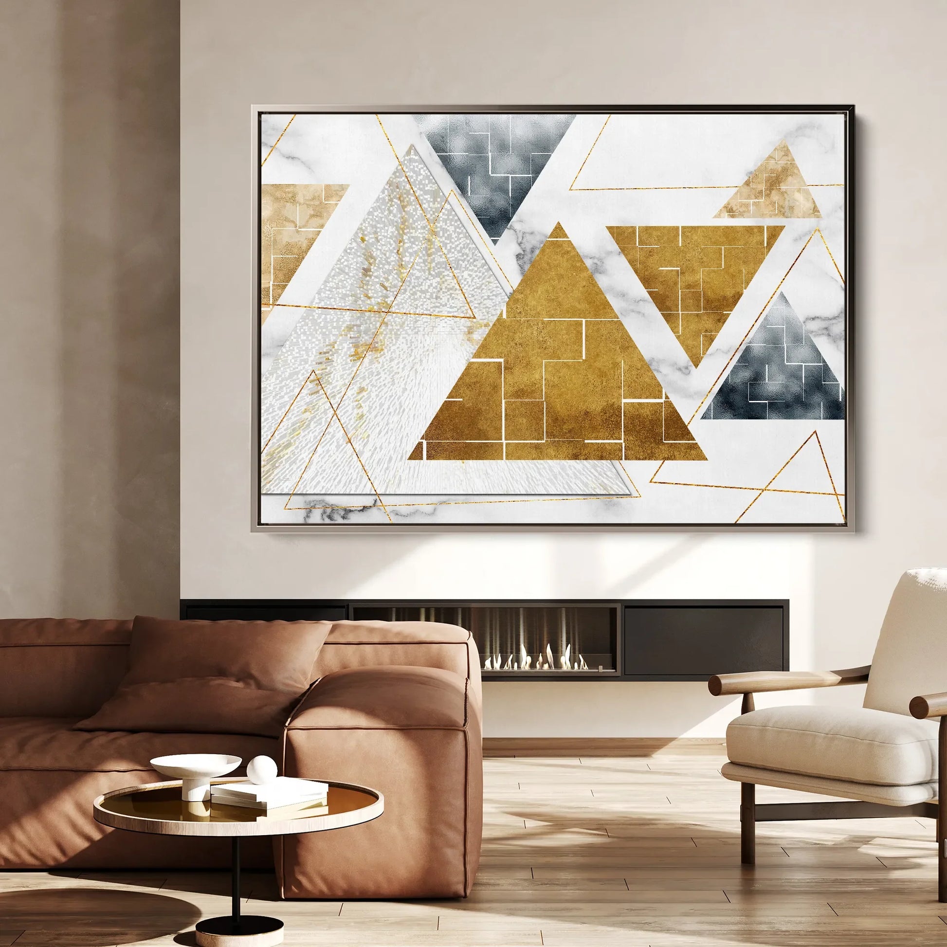 Abstract Canvas Wall Art WAD007-A 90 x 60 cm / Stretched on hidden frame