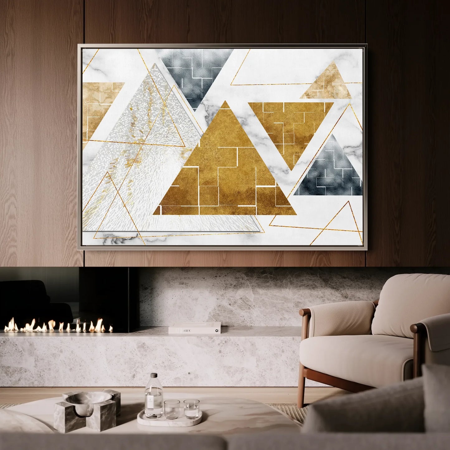 Abstract Canvas Wall Art WAD007-A 90 x 60 cm / Stretched on hidden frame