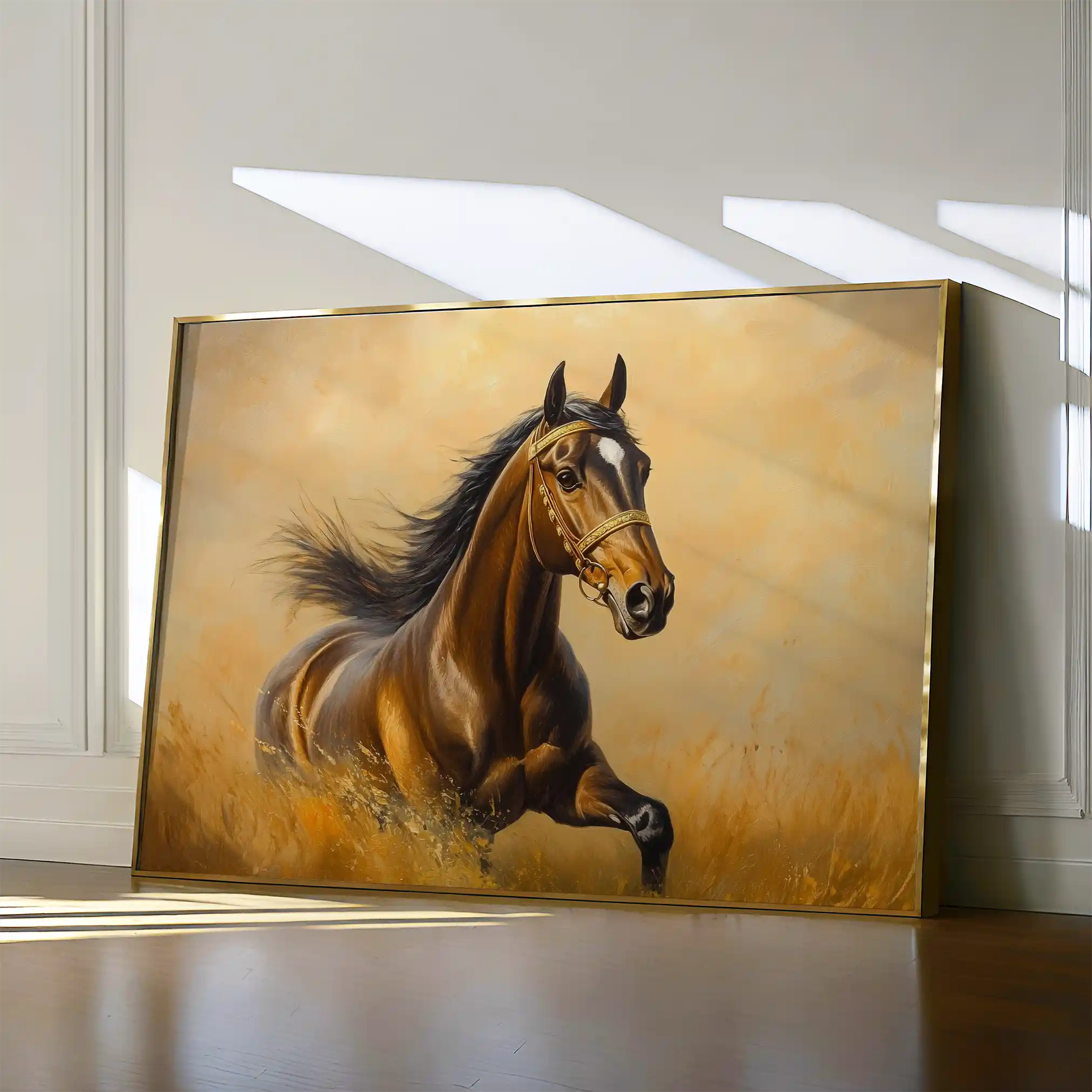 Horses 007 Canvas Art 60 x 40 cm / Black