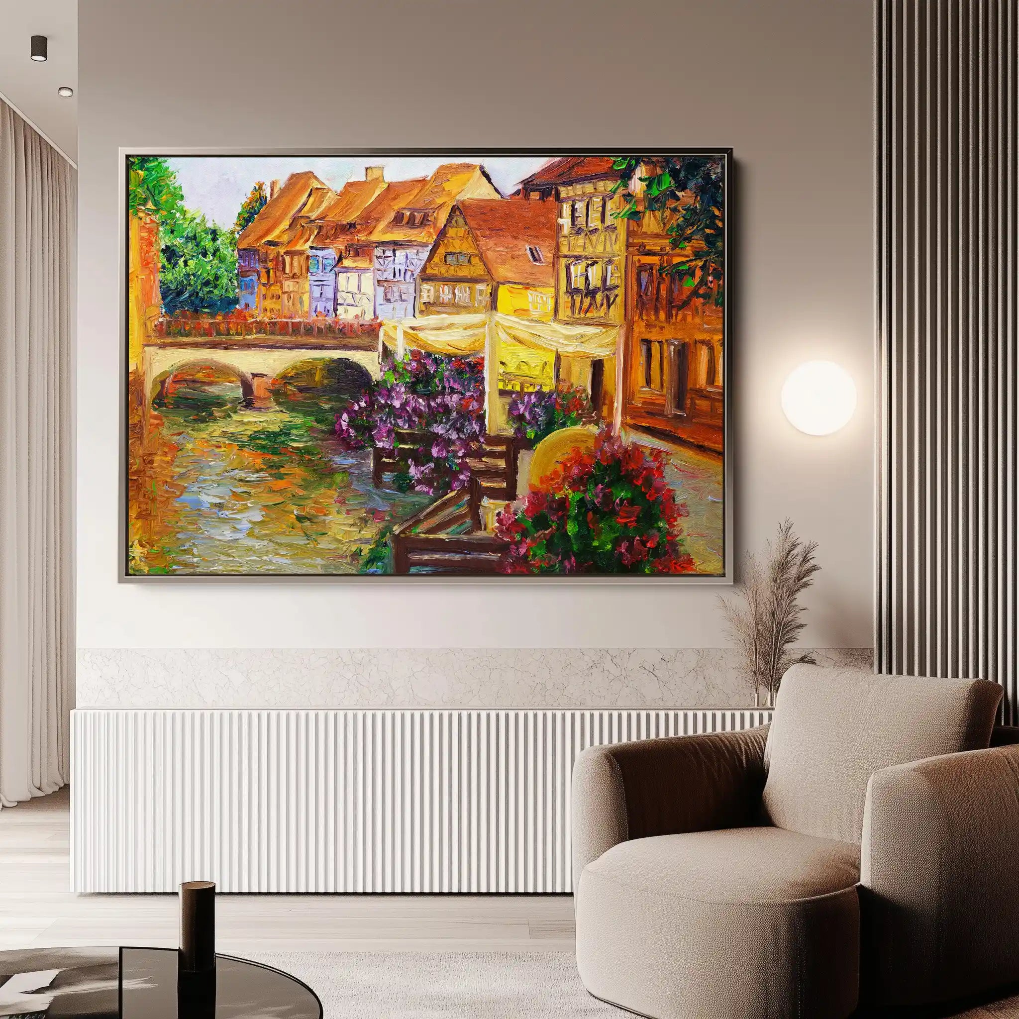 Landscape 007 Canvas Art 60 x 40 cm / Black