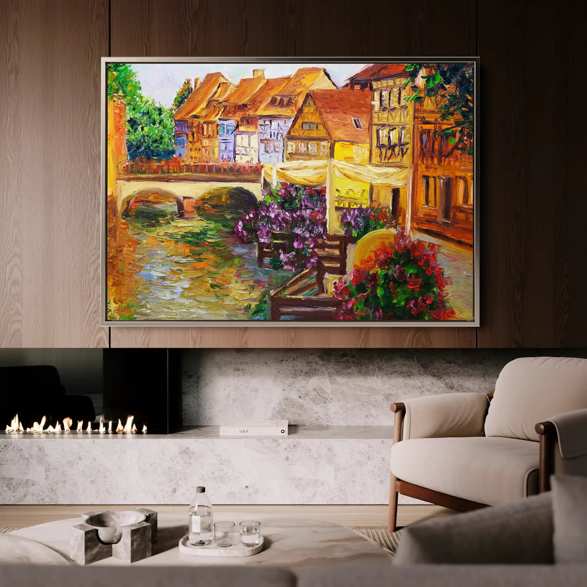 Landscape 007 Canvas Art 60 x 40 cm / Black