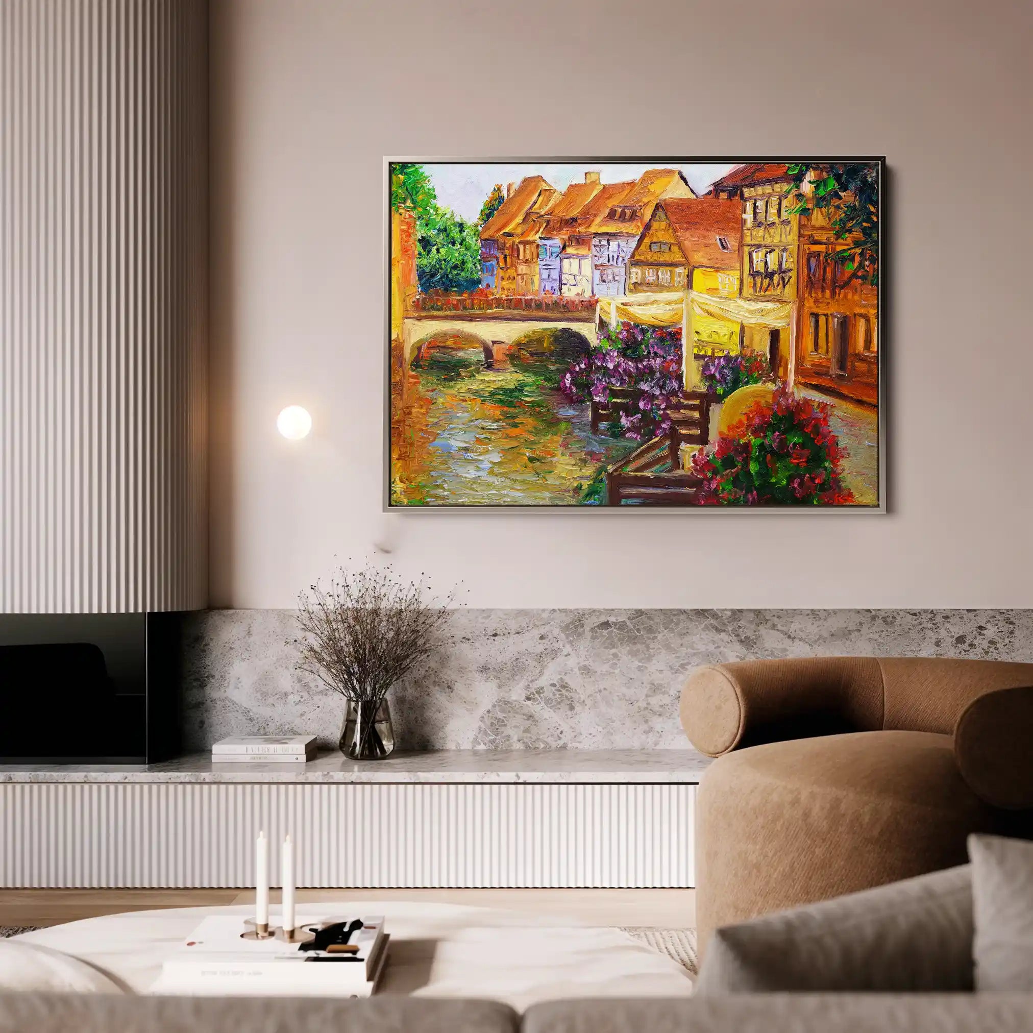Landscape 007 Canvas Art 60 x 40 cm / Black