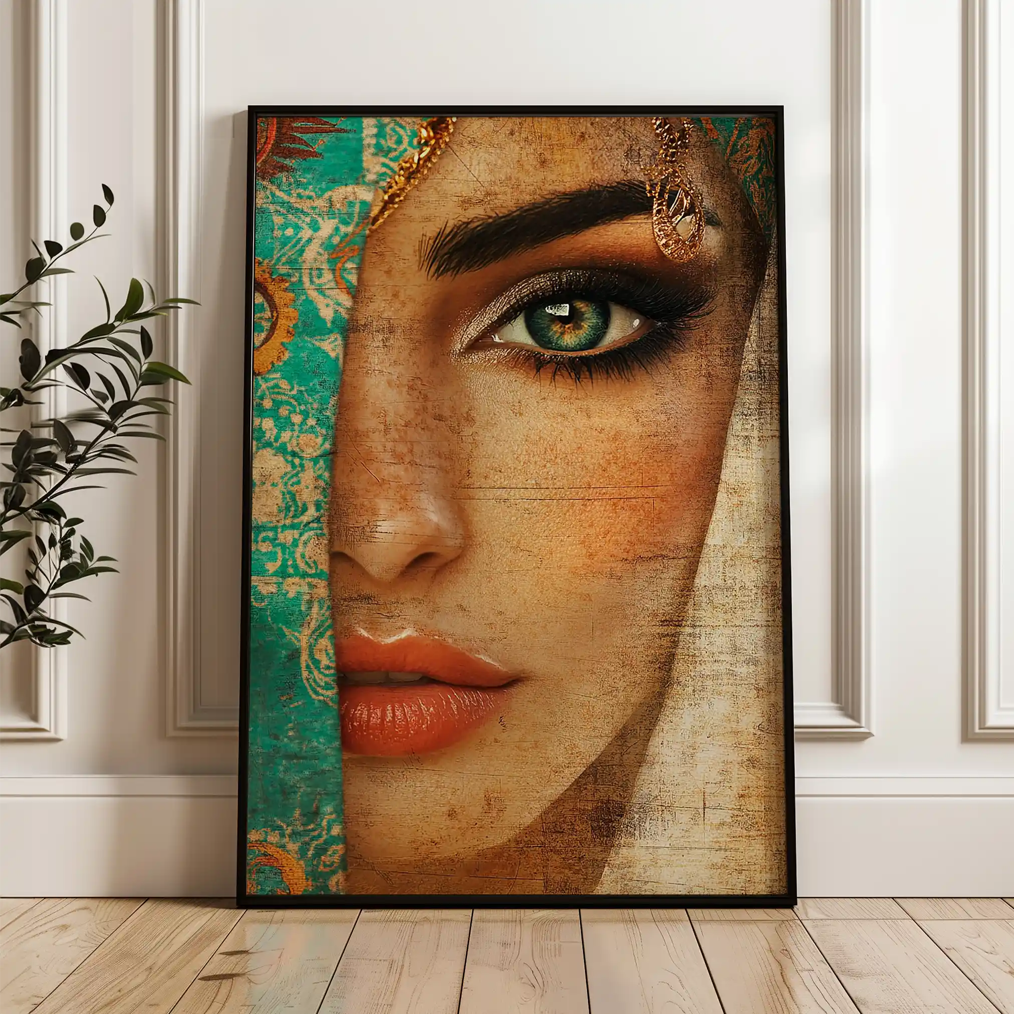 Portrait 007 Canvas Art 60 x 40 cm / Black